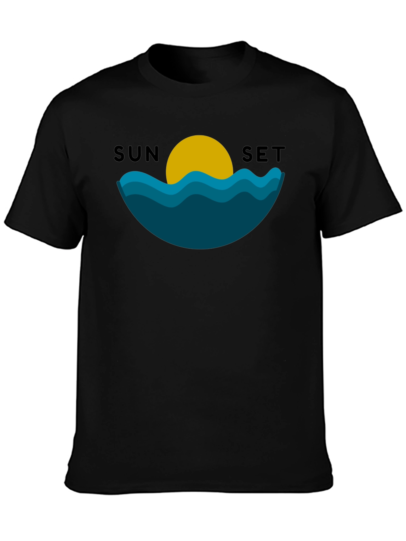 Sunset Graphic Black T-Shirt