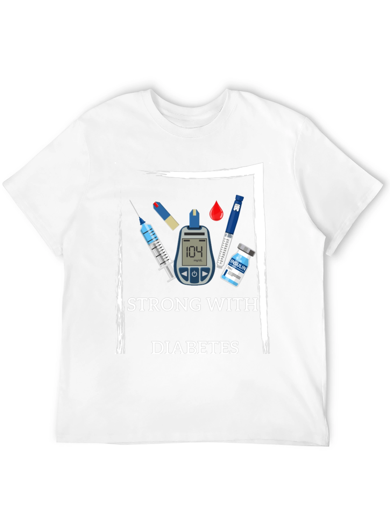 Strong With Diabetes Awareness T-Shirt