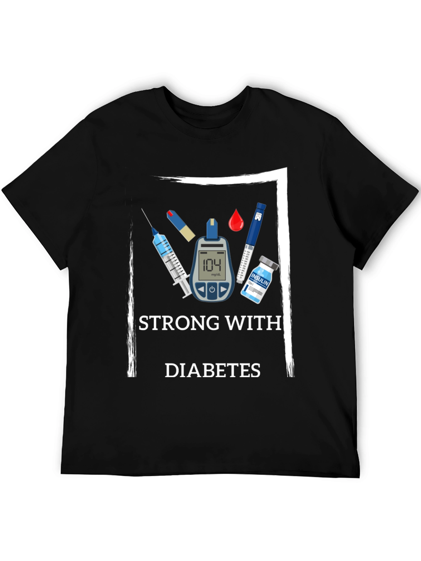Strong With Diabetes Awareness T-Shirt