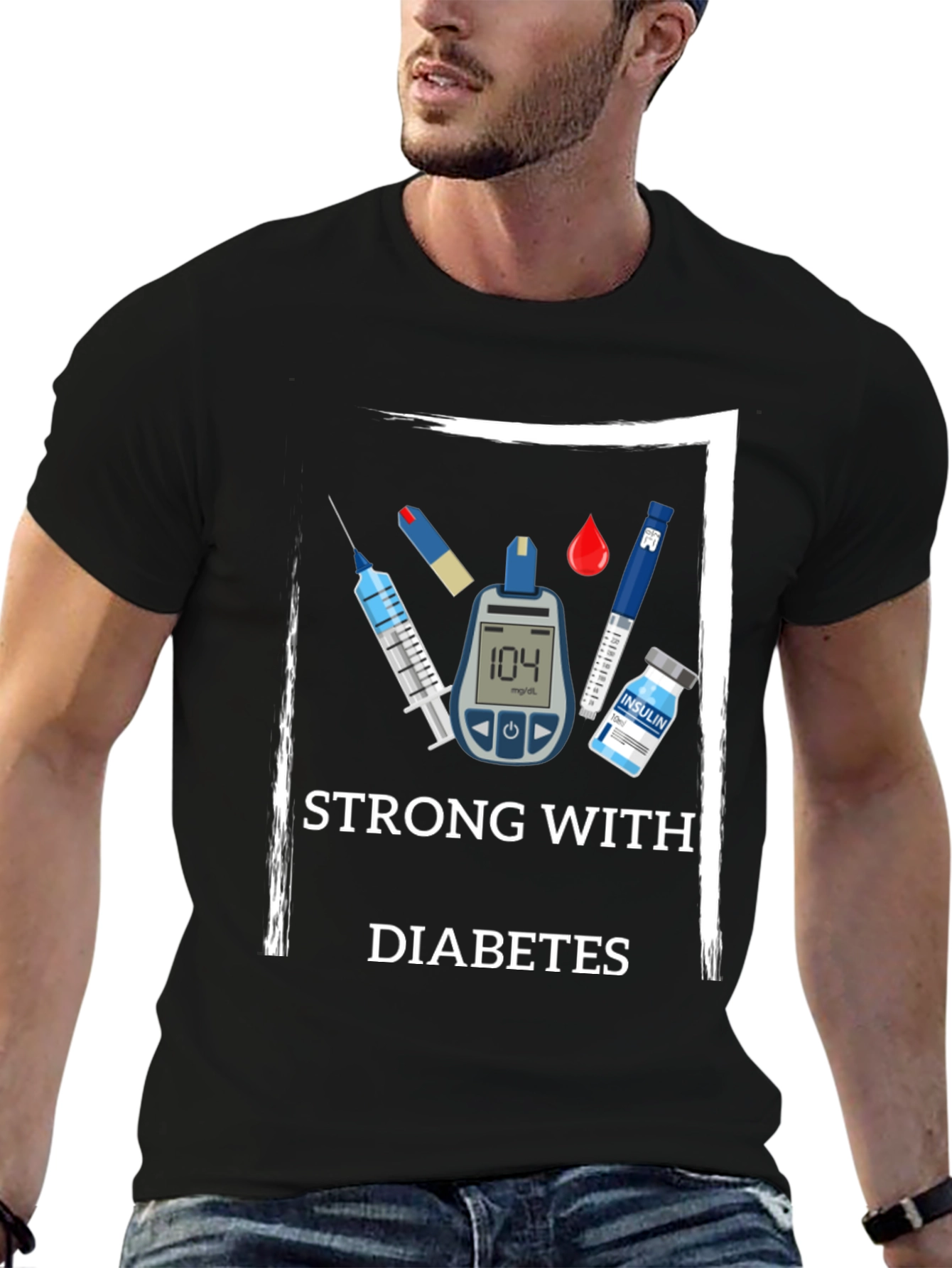 Strong With Diabetes Awareness T-Shirt