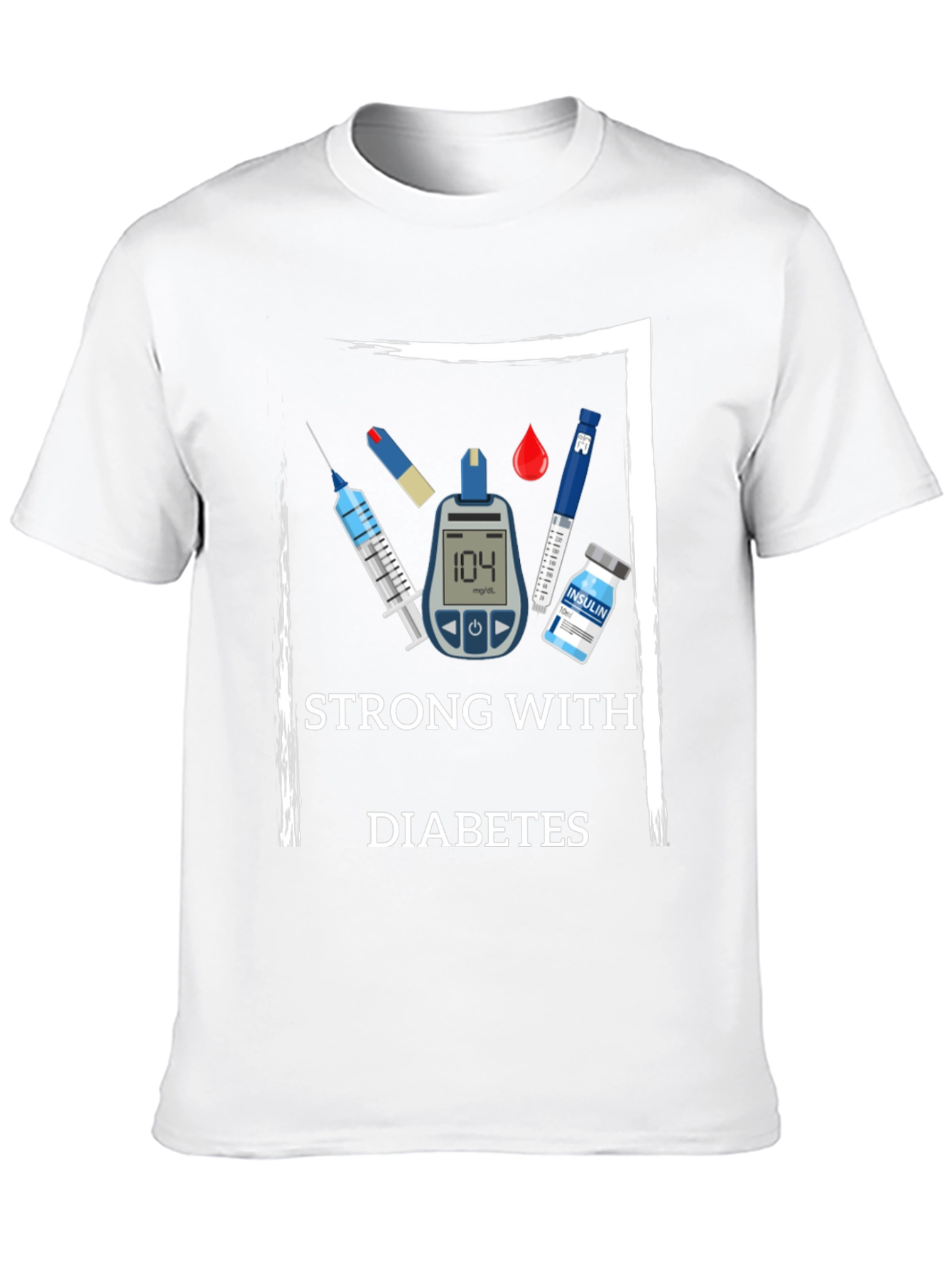 Strong With Diabetes Awareness T-Shirt