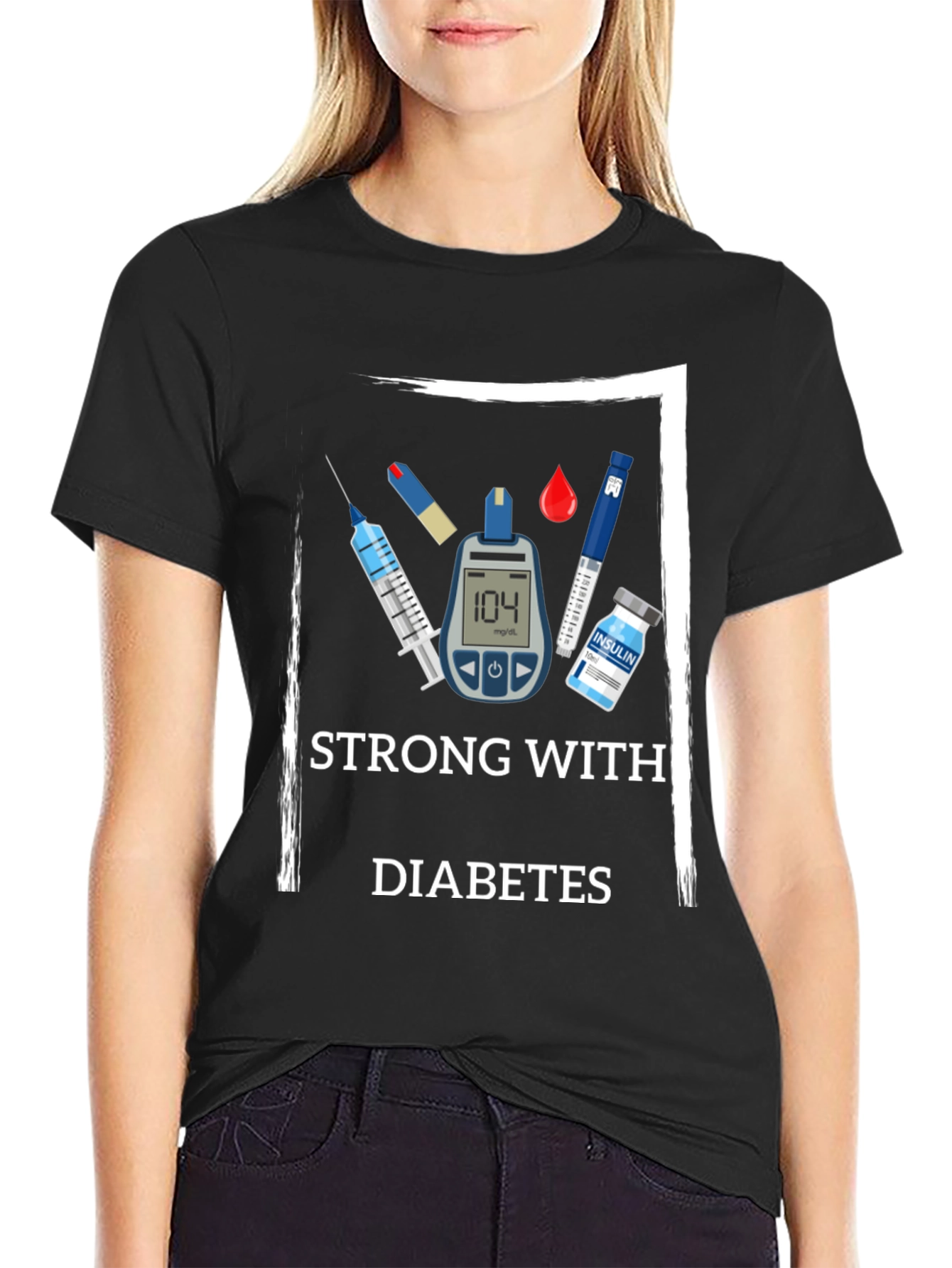 Strong With Diabetes Awareness T-Shirt