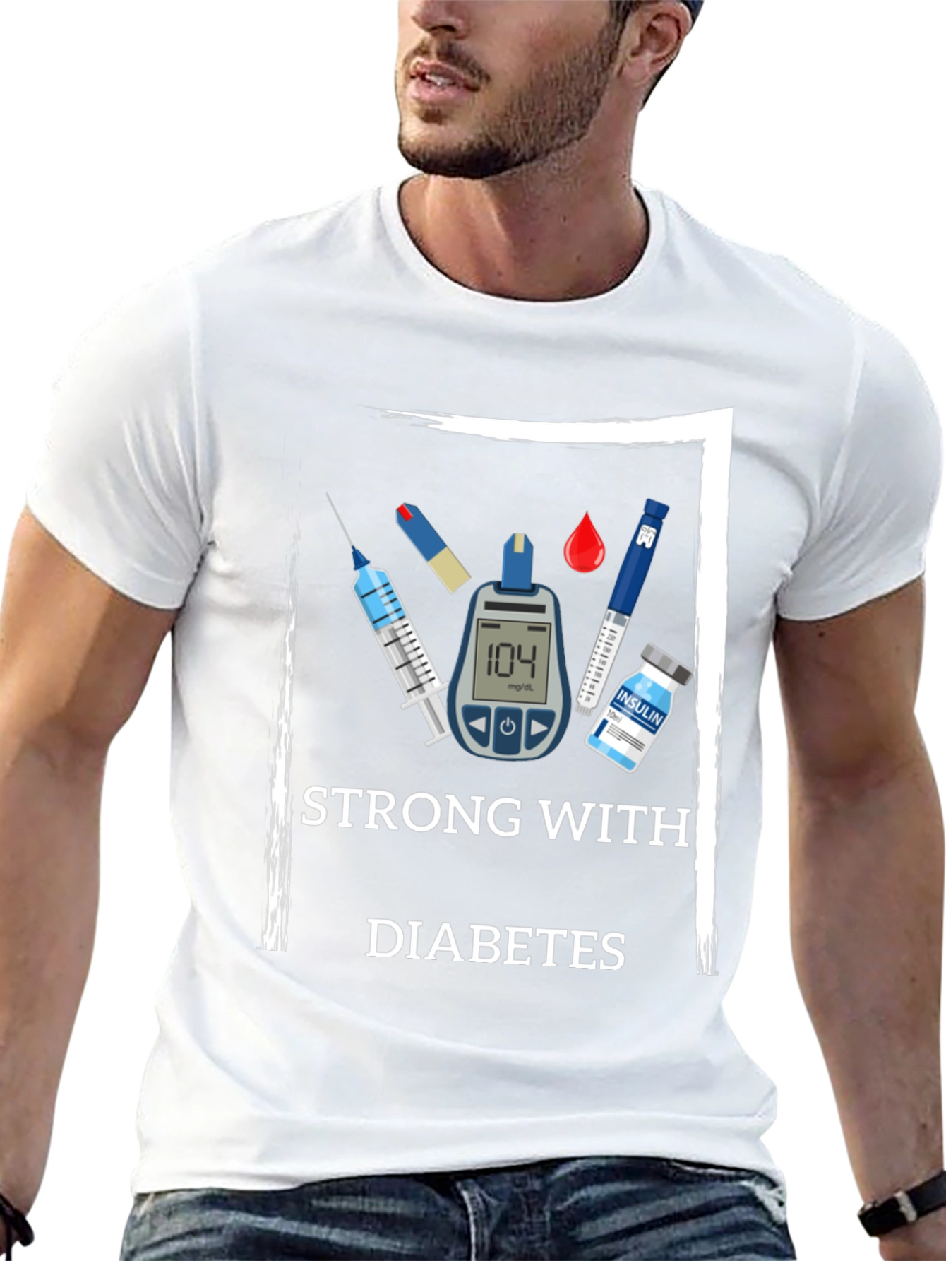 Strong With Diabetes Awareness T-Shirt