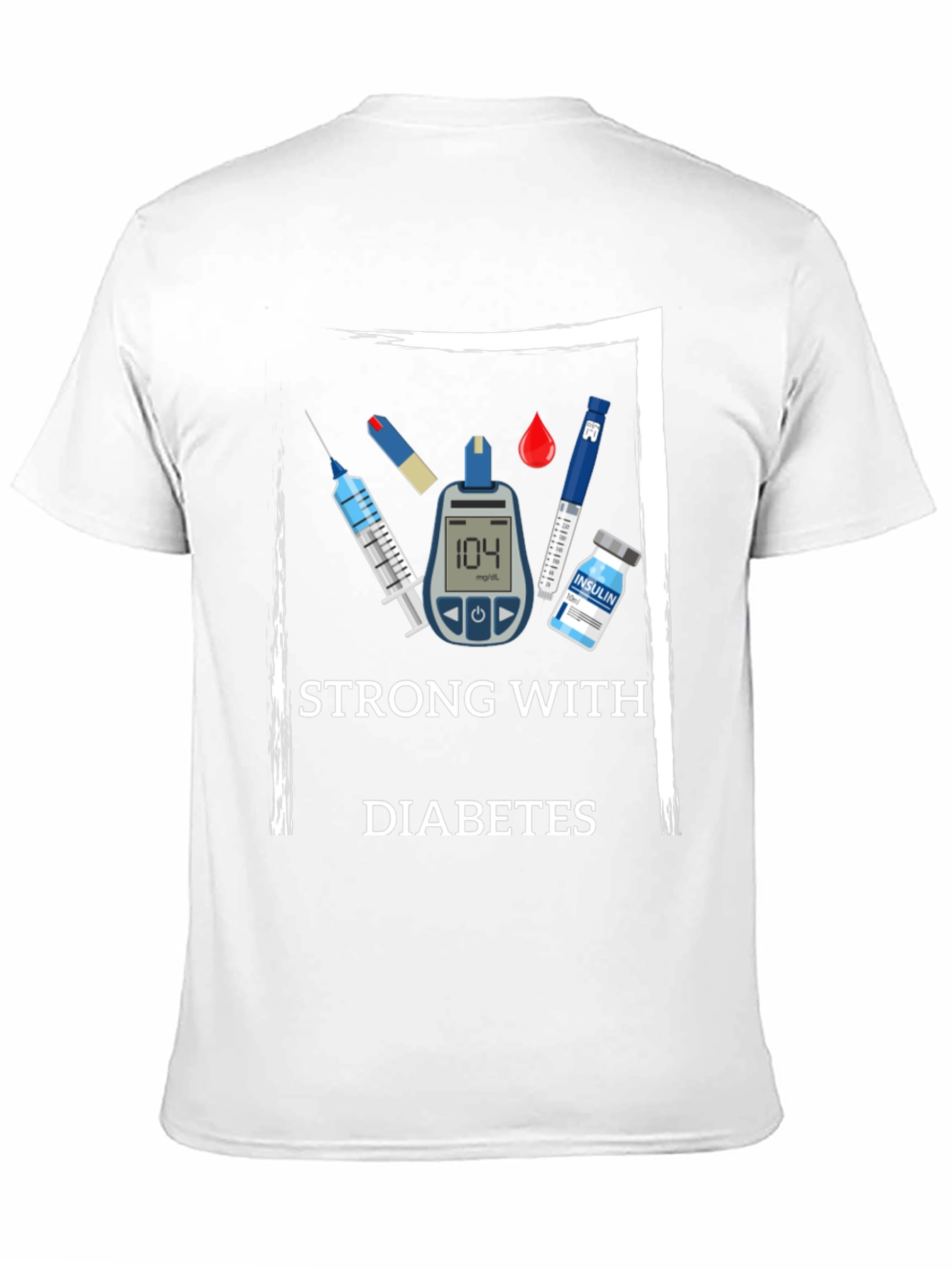 Strong With Diabetes Awareness T-Shirt