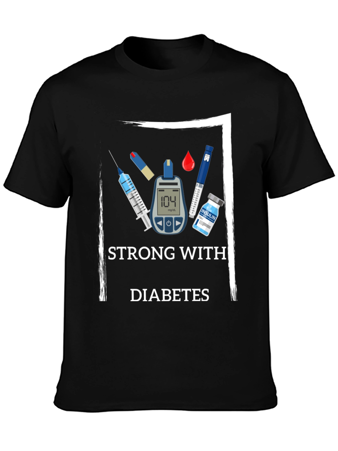 Strong With Diabetes Awareness T-Shirt
