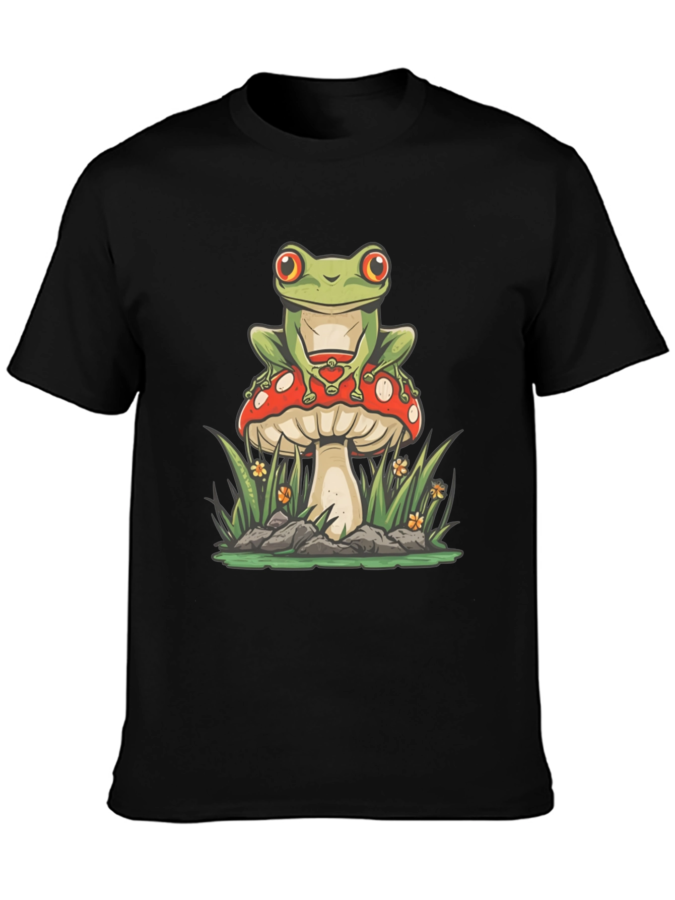 Frog on Mushroom Graphic Tee