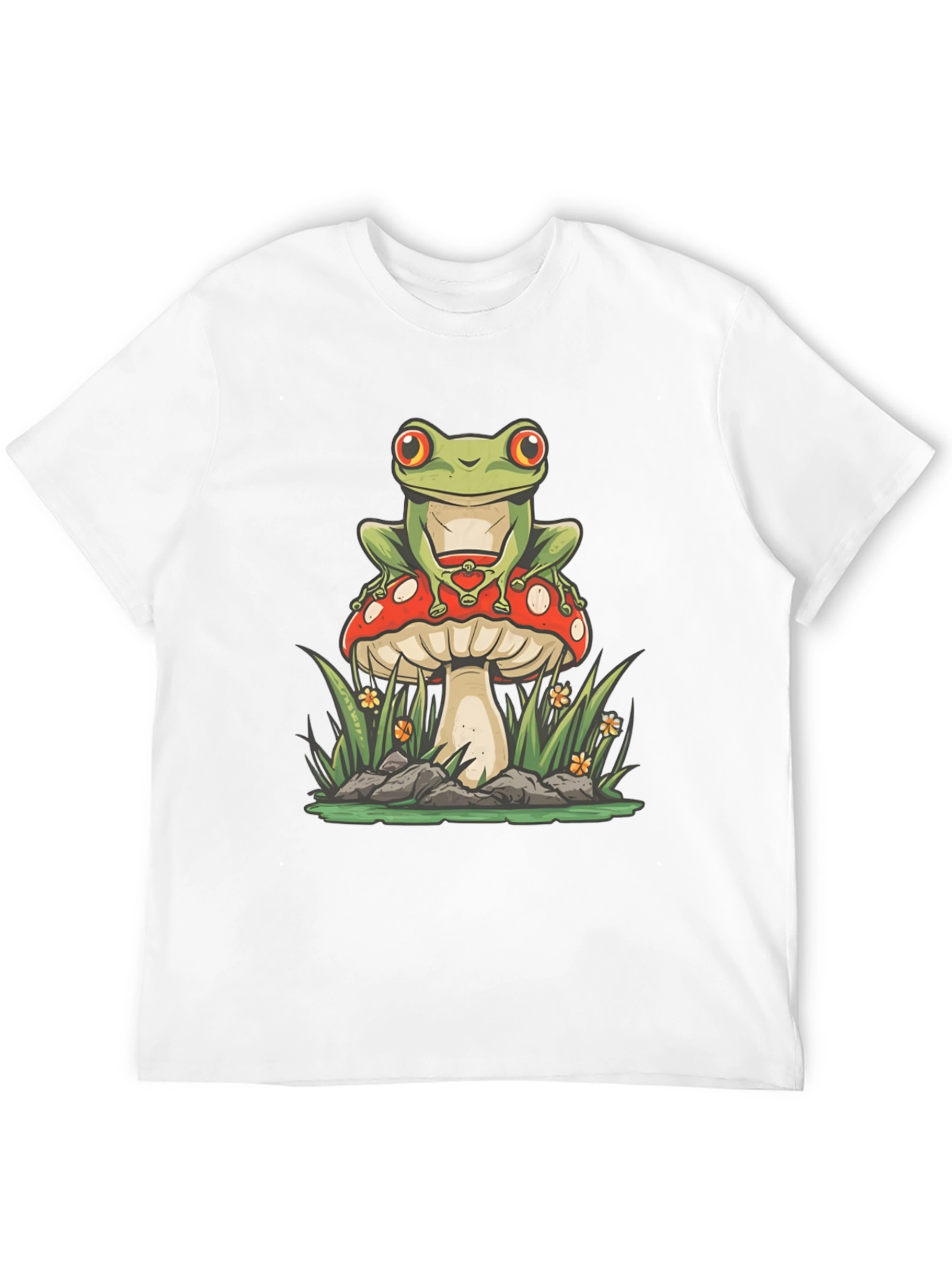 Frog on Mushroom Graphic Tee