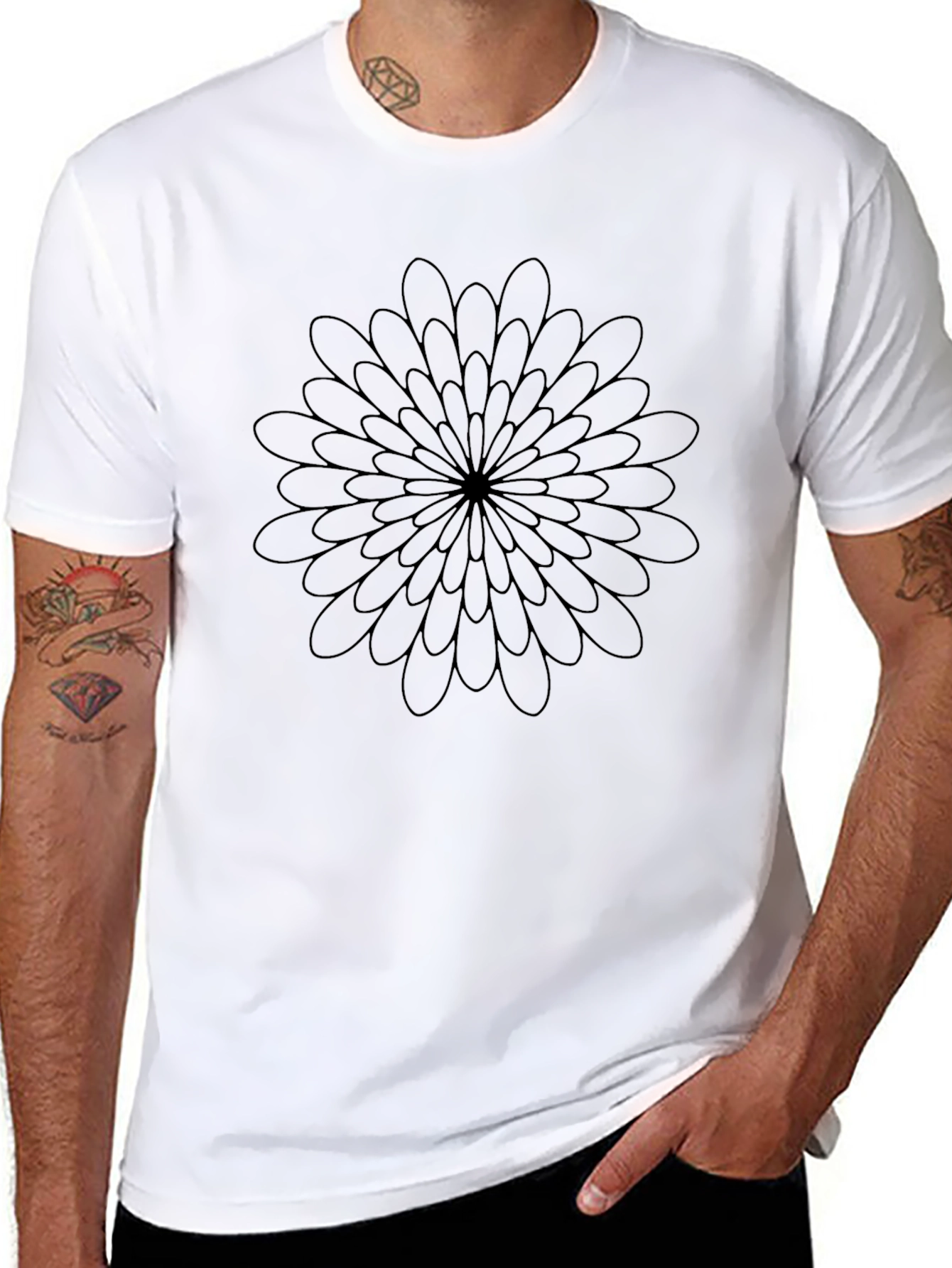 Black Floral Graphic Tee - Casual Comfort