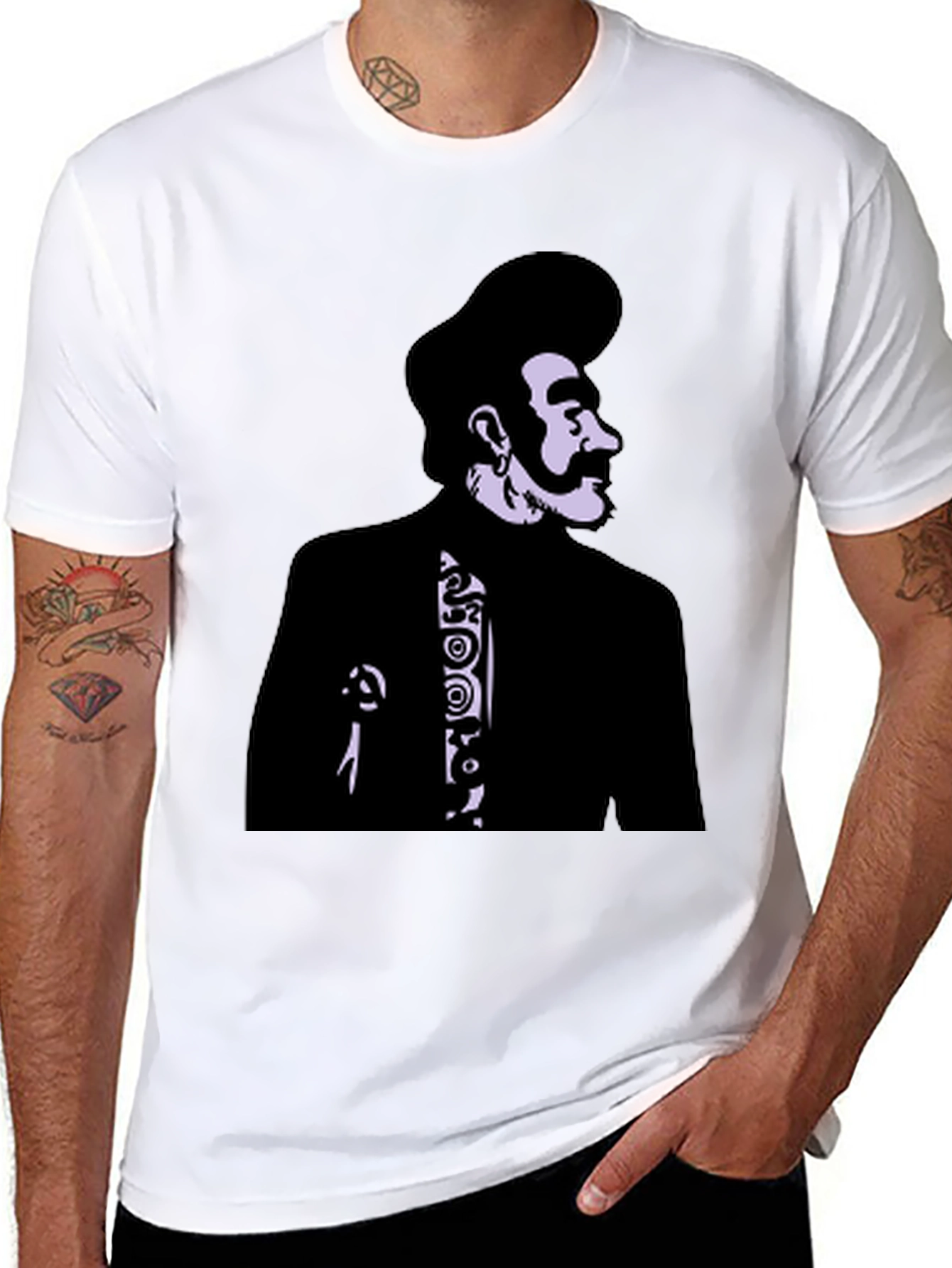 Retro Style Portrait Graphic T-Shirt