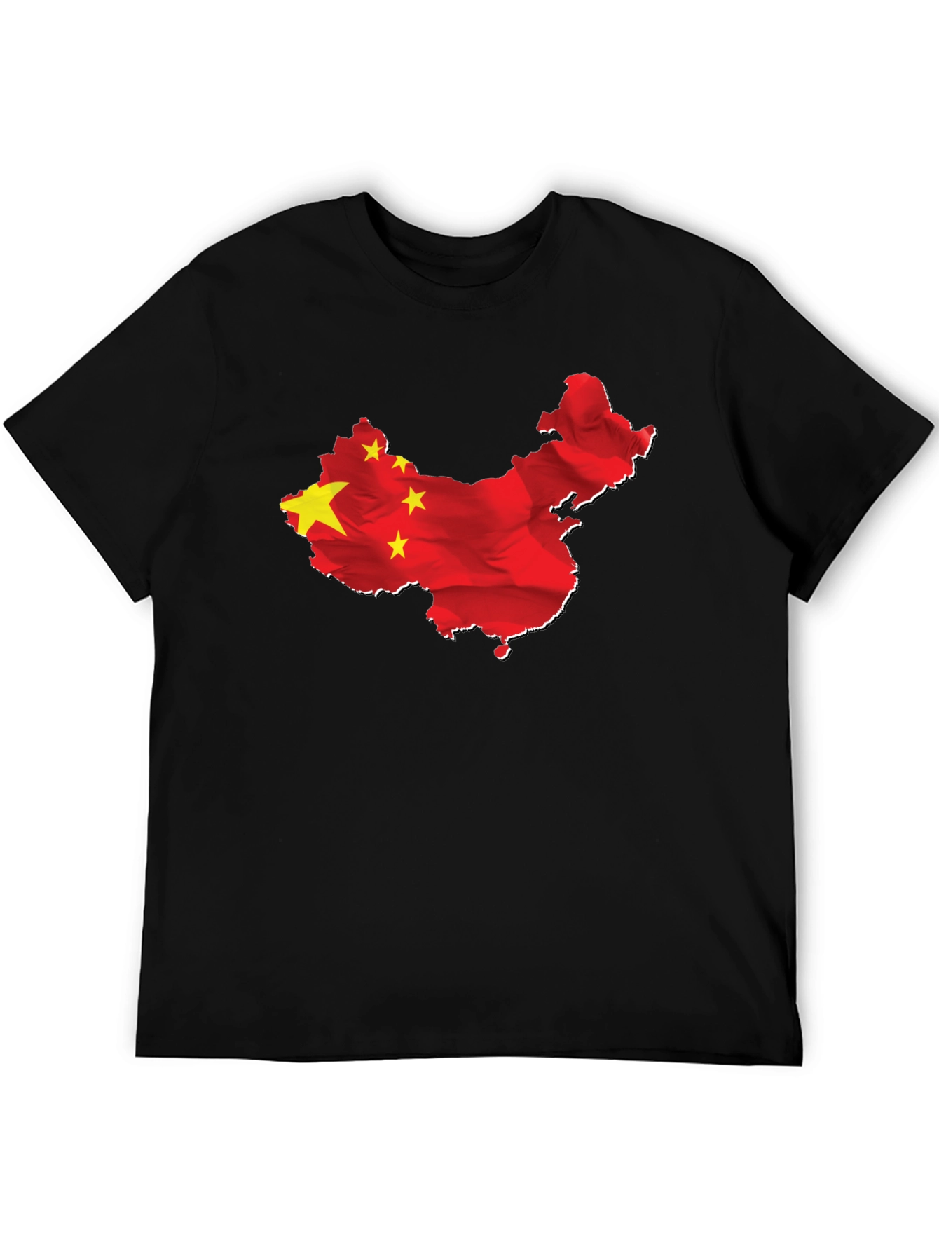 China Flag Map Graphic Tee - Black