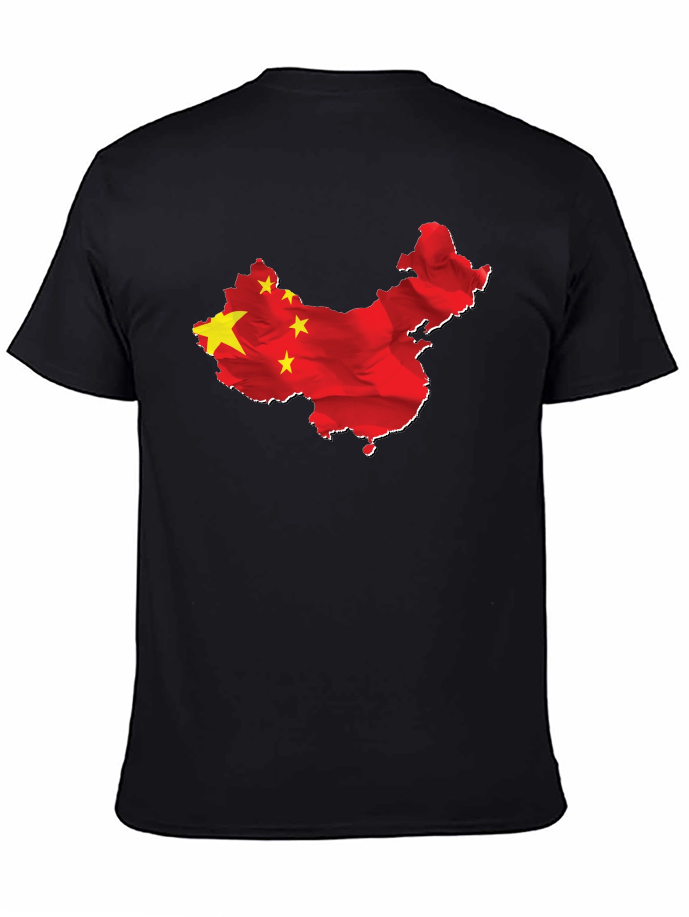China Flag Map Graphic Tee - Black