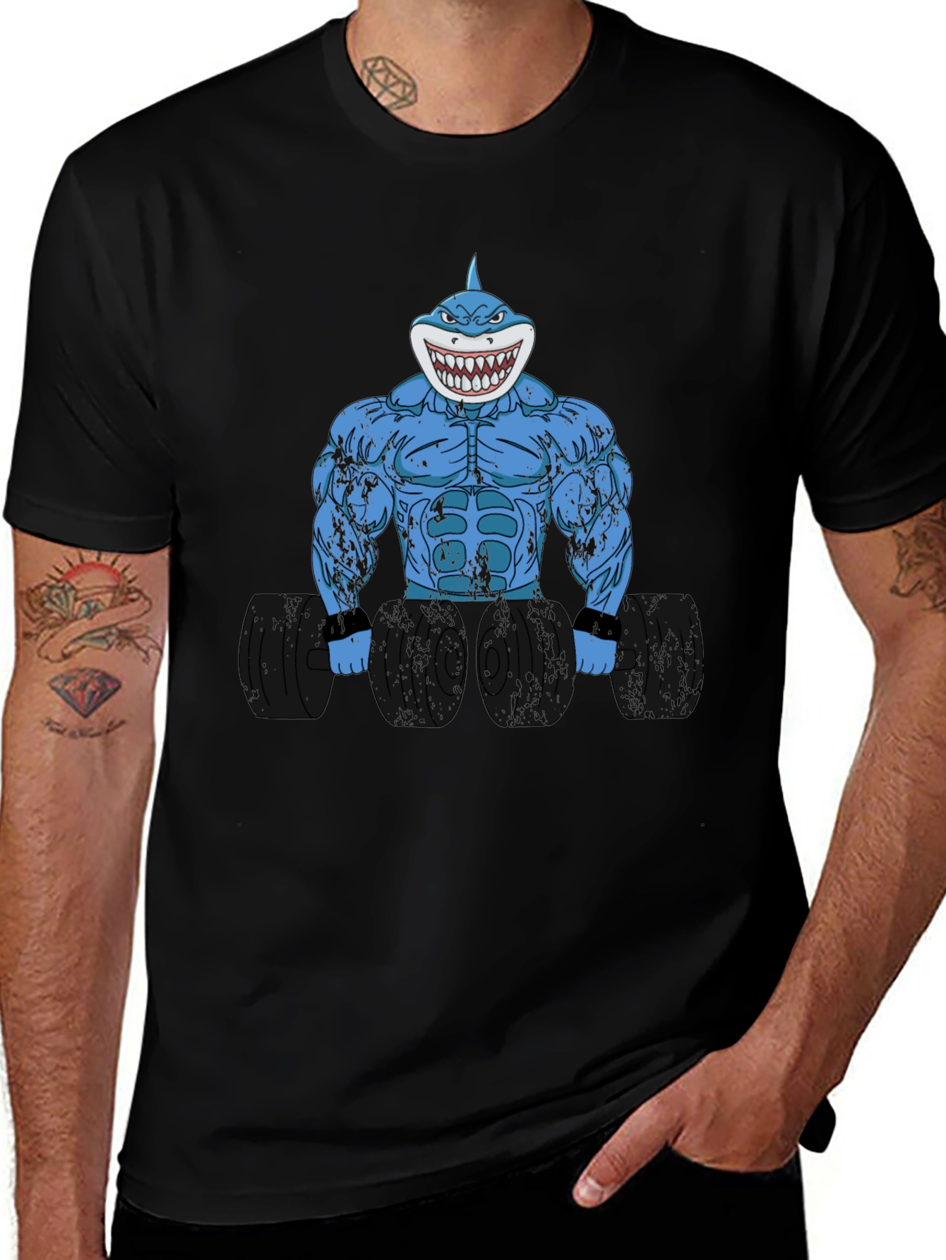 Shark Gym T-Shirt - Funny Workout Tee