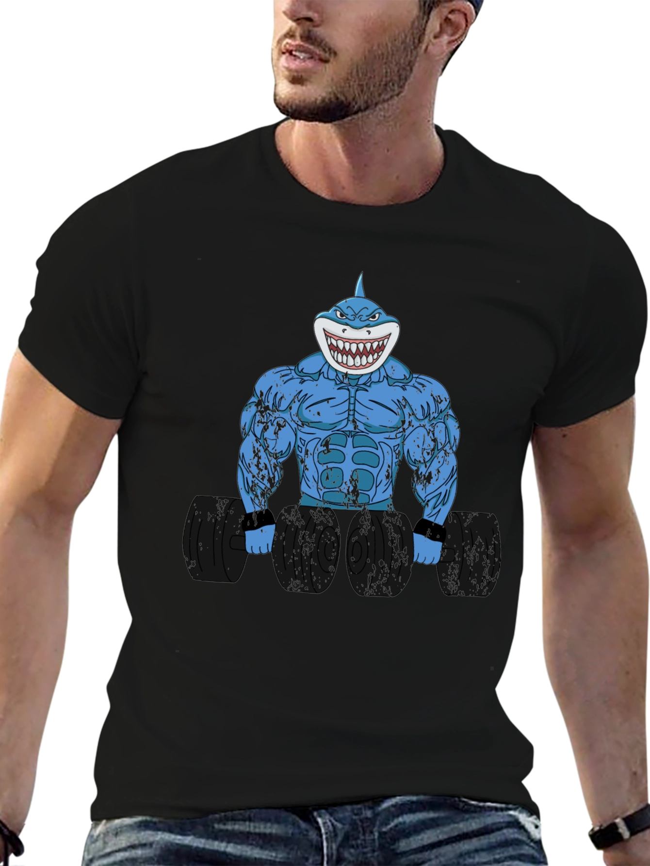 Shark Gym T-Shirt - Funny Workout Tee