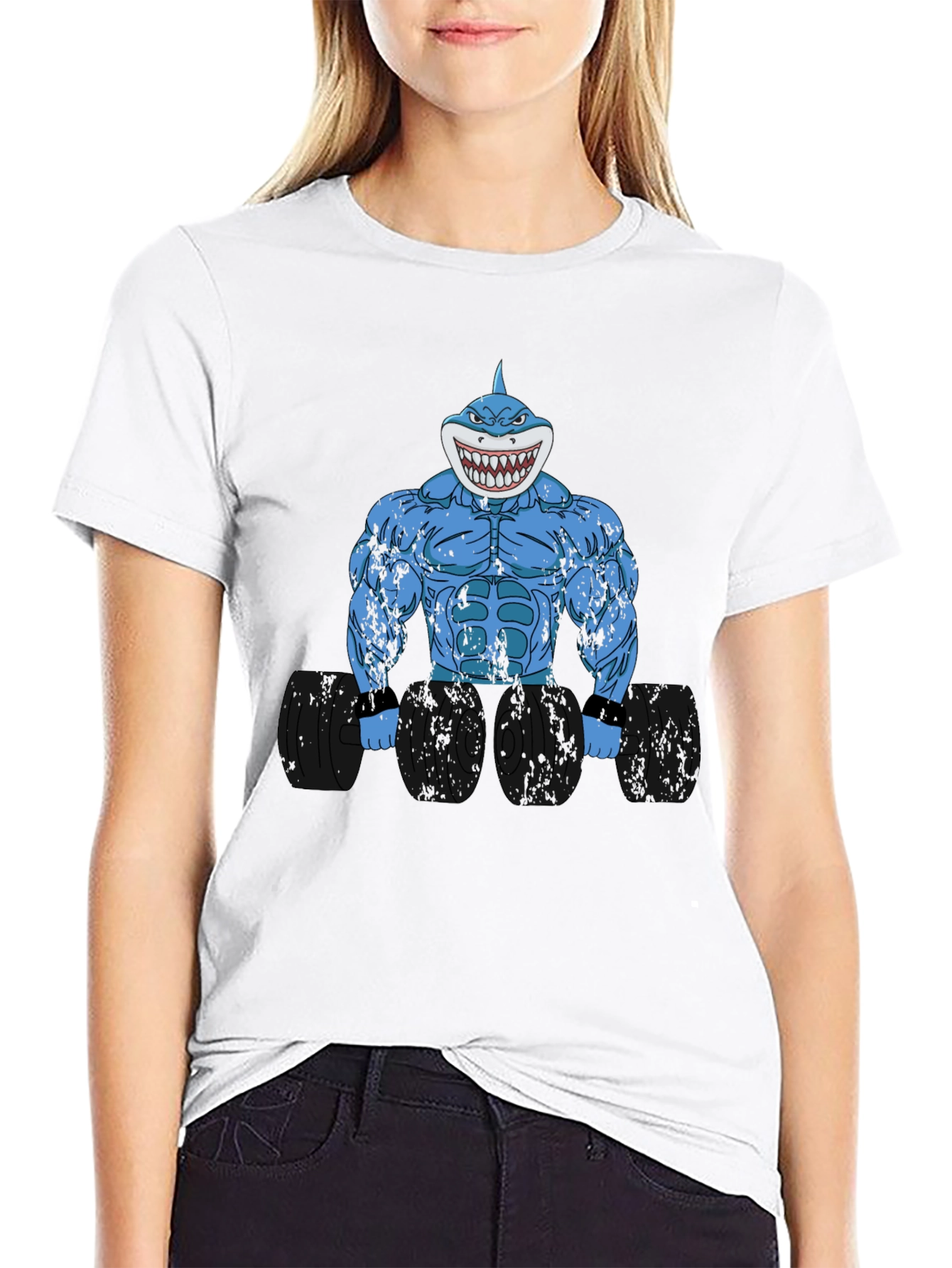 Shark Gym T-Shirt - Funny Workout Tee