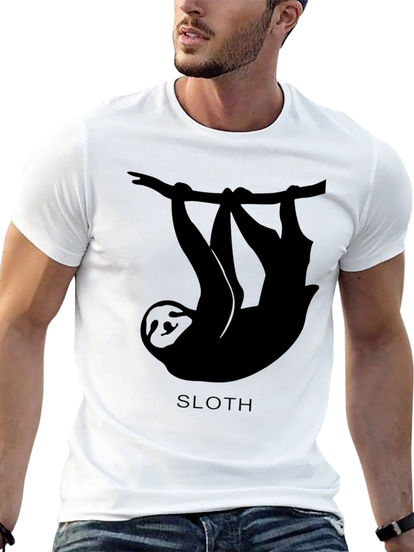 Sloth Graphic T-Shirt - Mens Black Tee