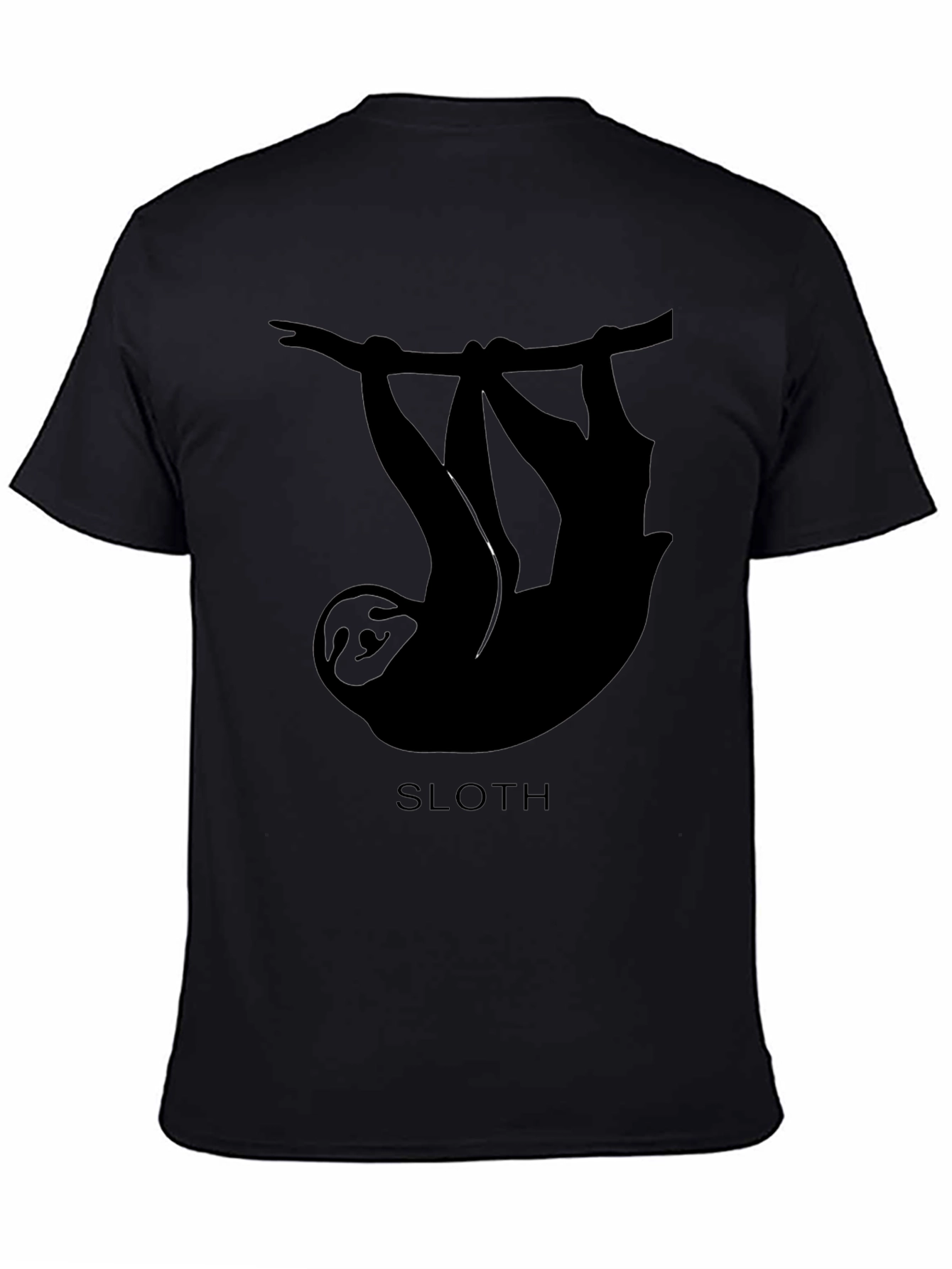 Sloth Graphic T-Shirt - Mens Black Tee