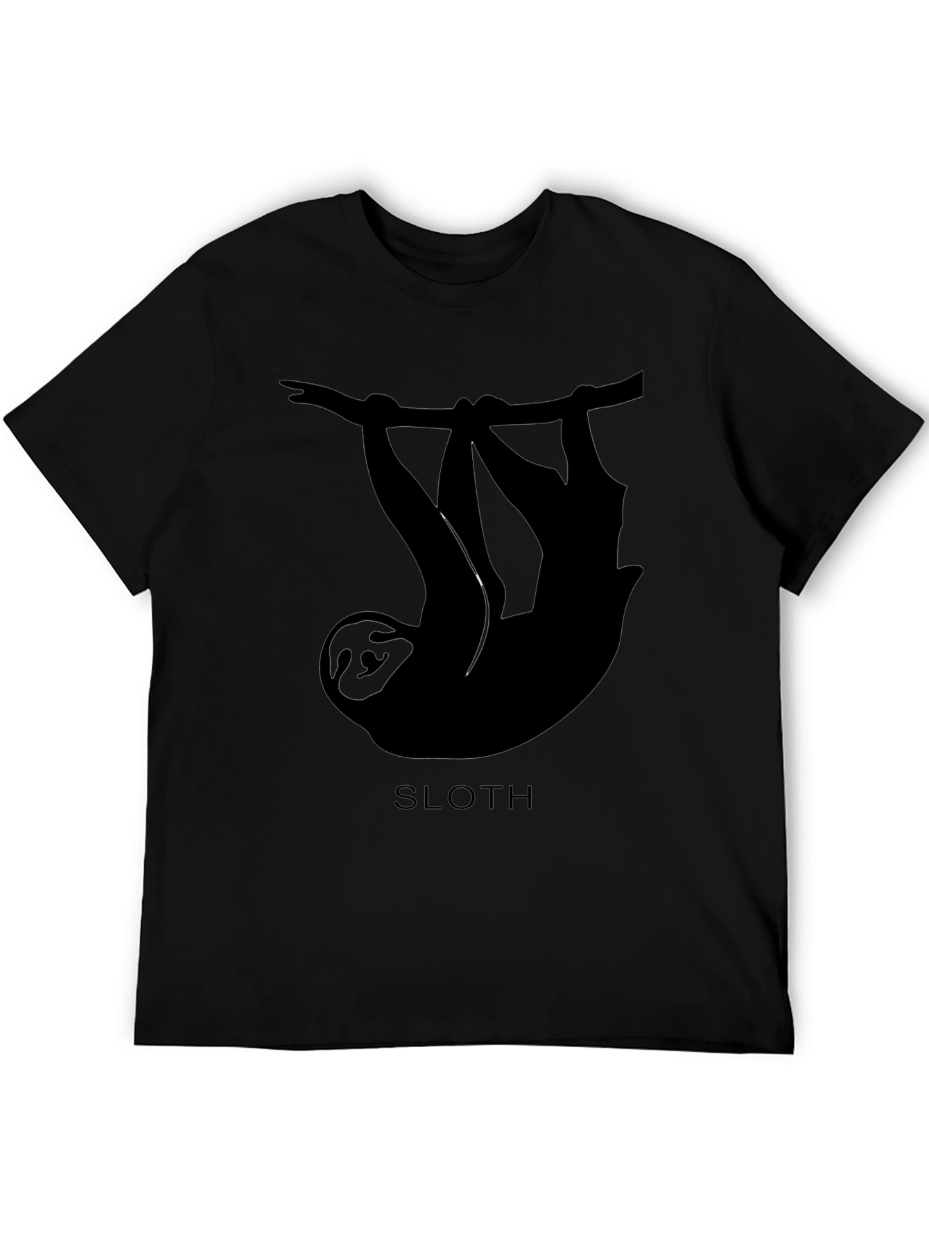 Sloth Graphic T-Shirt - Mens Black Tee