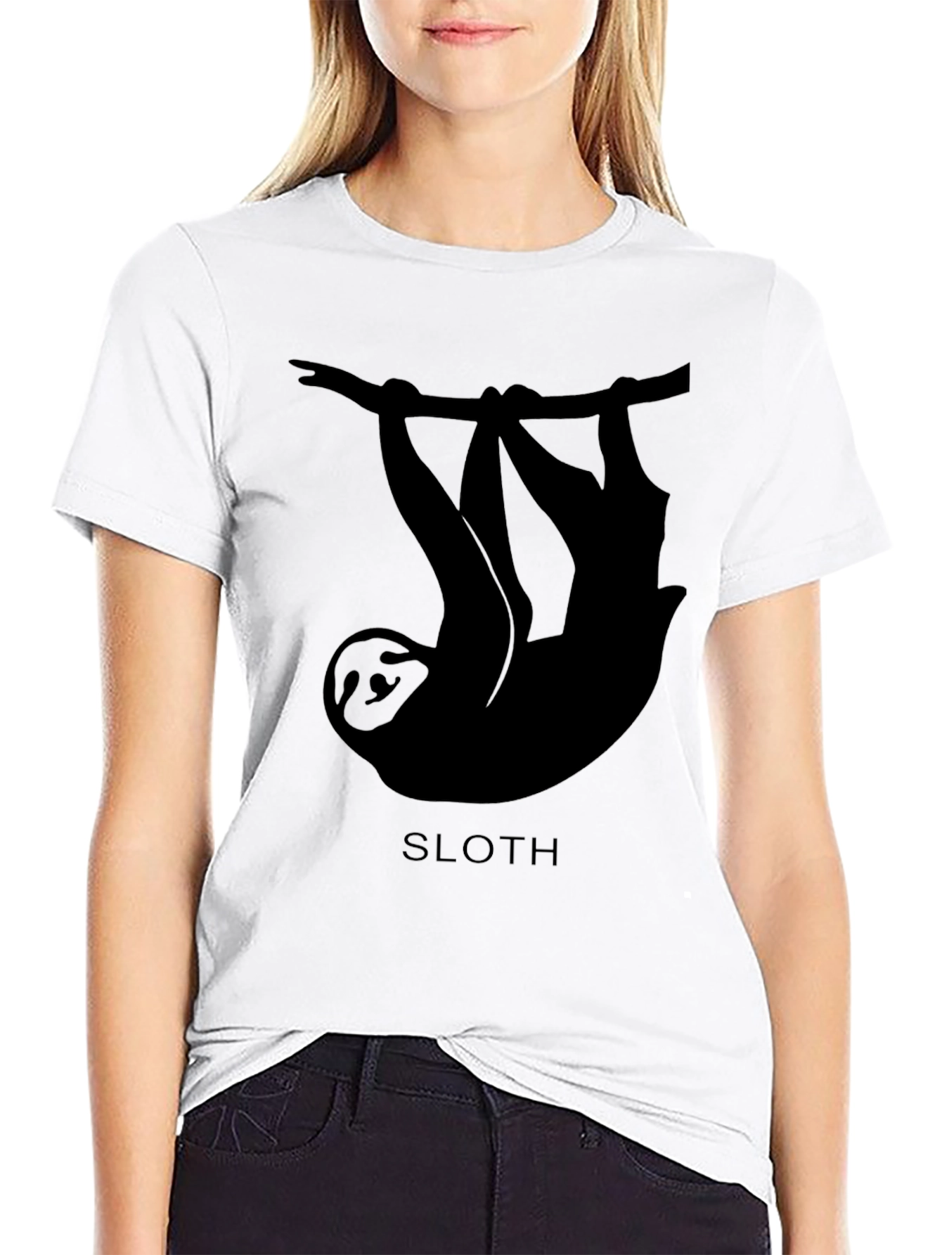 Sloth Graphic T-Shirt - Mens Black Tee