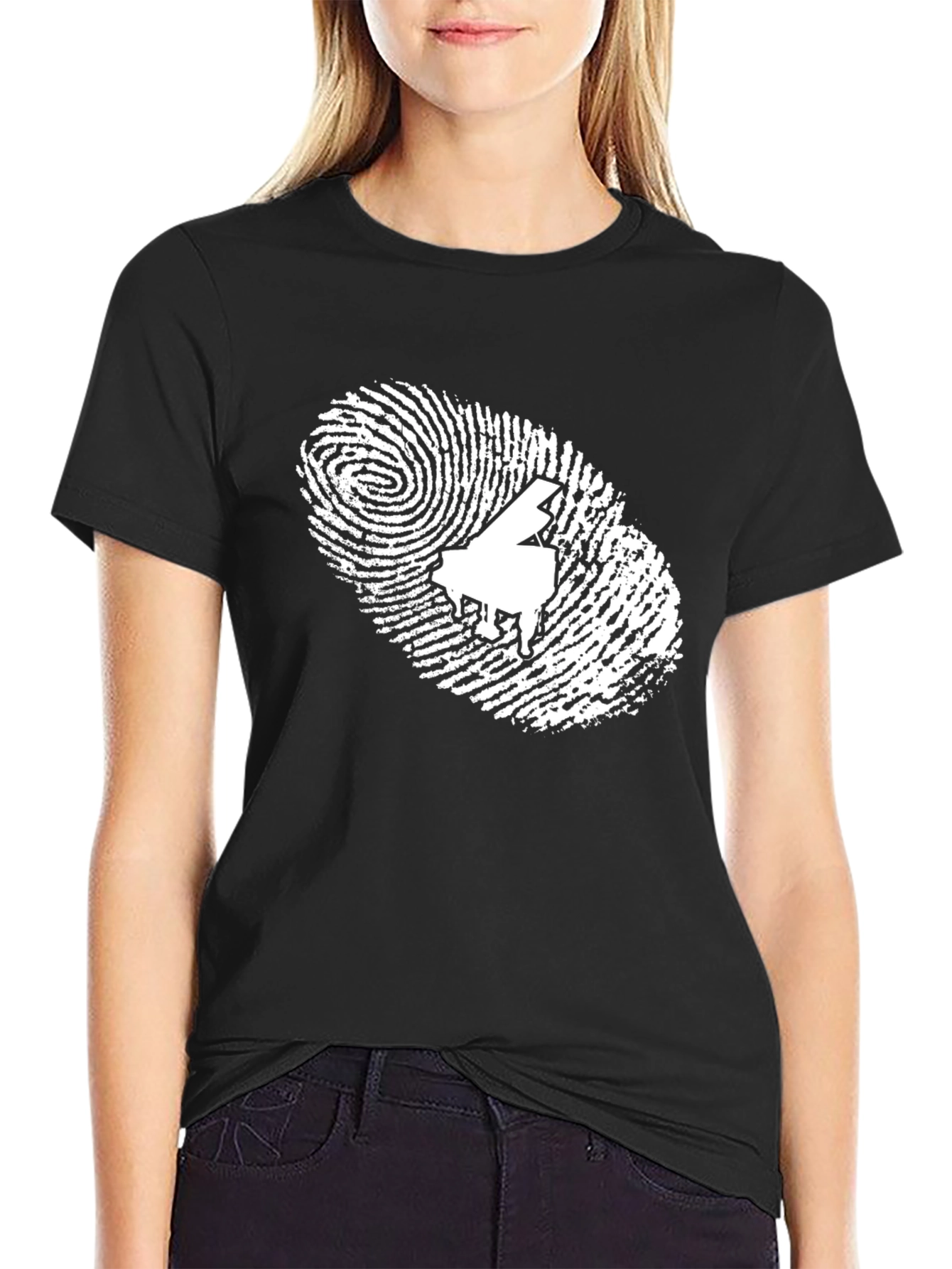 Piano Fingerprint Black T-Shirt