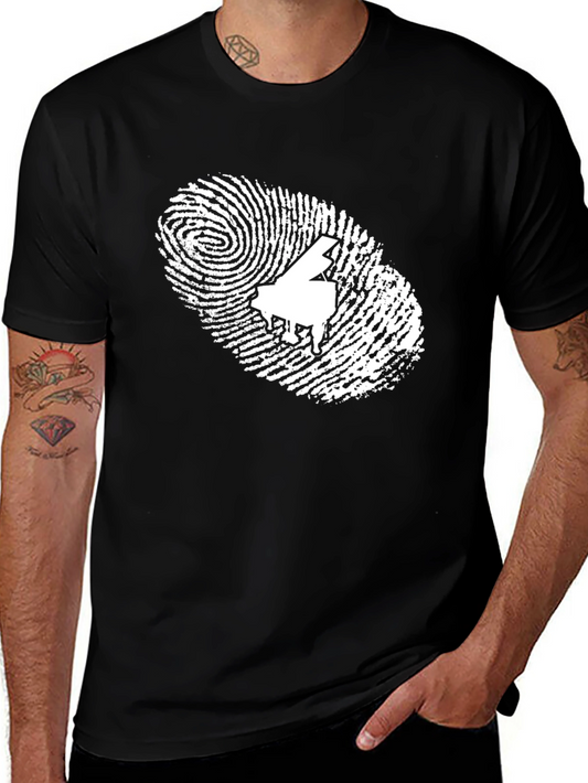 Piano Fingerprint Black T-Shirt