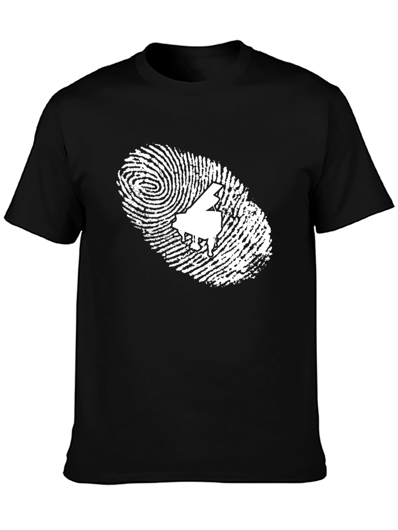 Piano Fingerprint Black T-Shirt