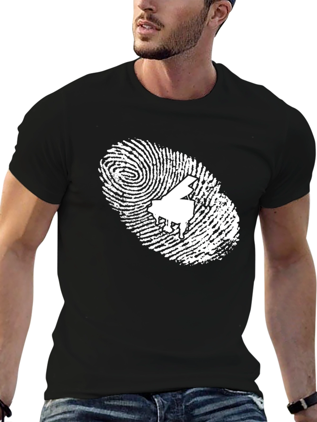 Piano Fingerprint Black T-Shirt
