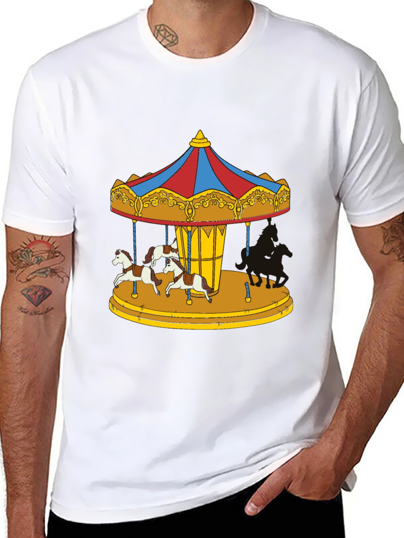 Carousel Horse T-Shirt - Whimsical Graphic Tee