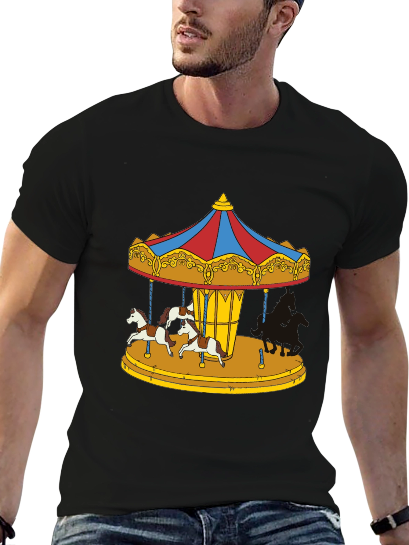 Carousel Horse T-Shirt - Whimsical Graphic Tee