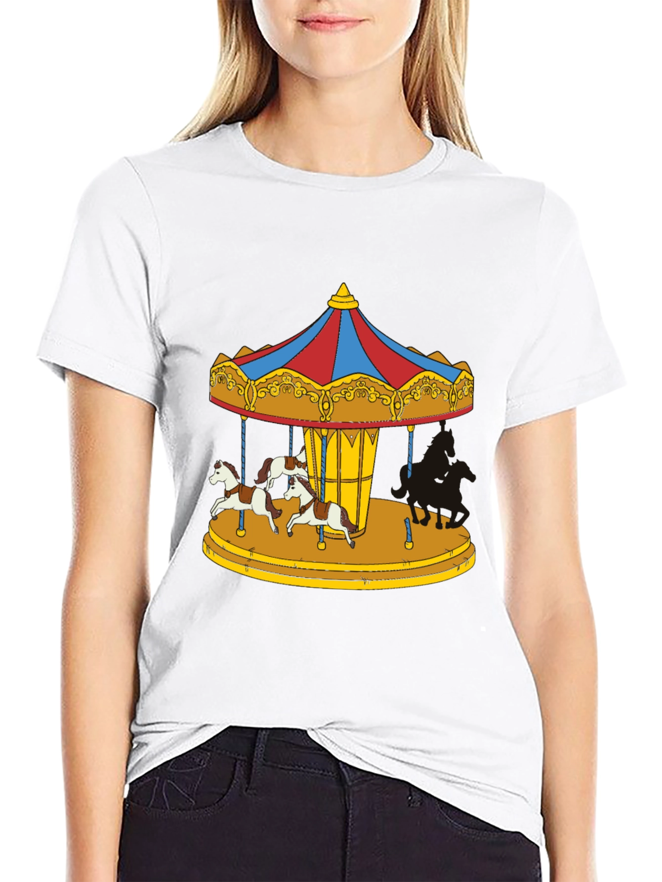 Carousel Horse T-Shirt - Whimsical Graphic Tee