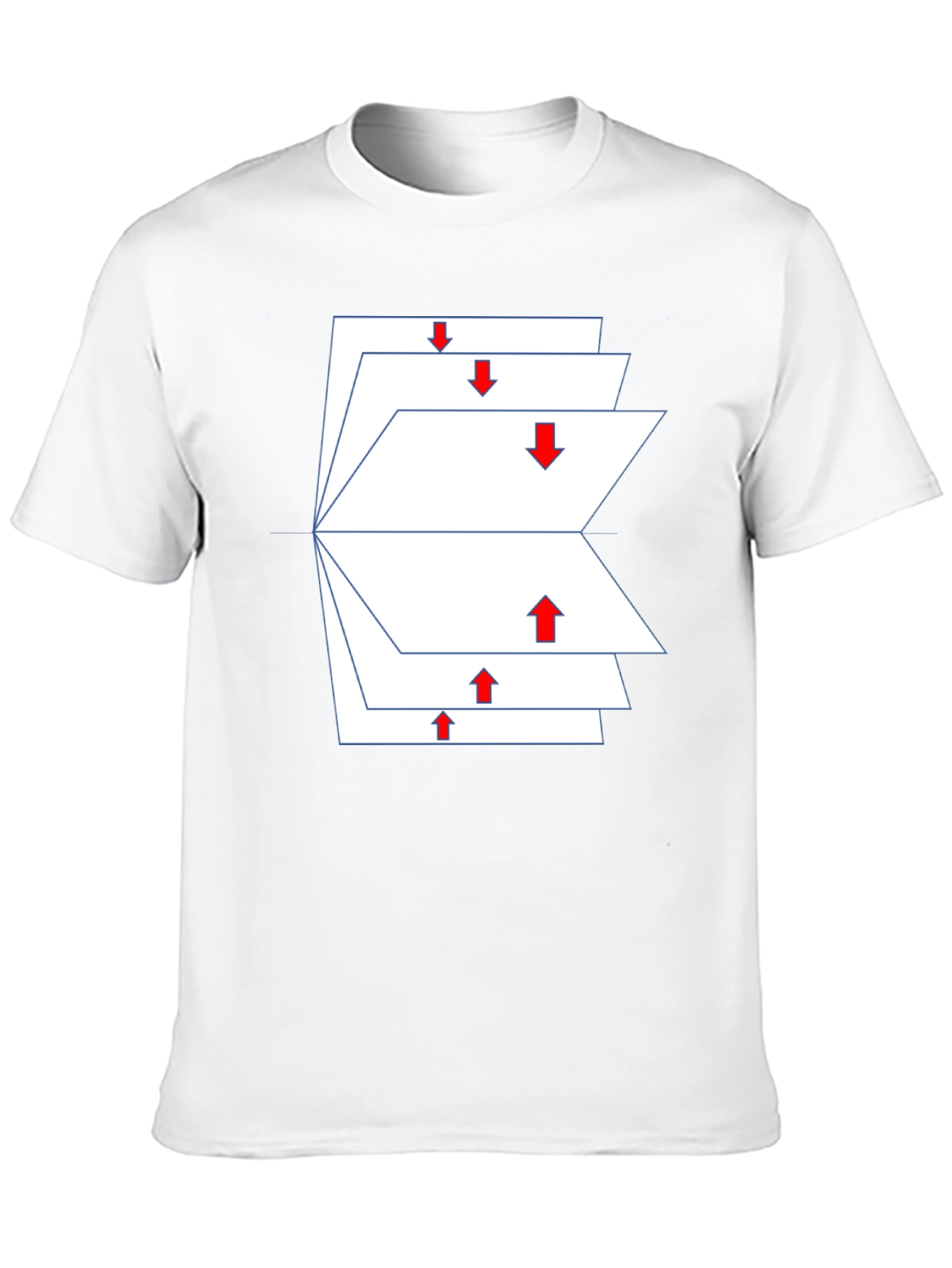 Geometric Arrows Black T-Shirt - Modern Design