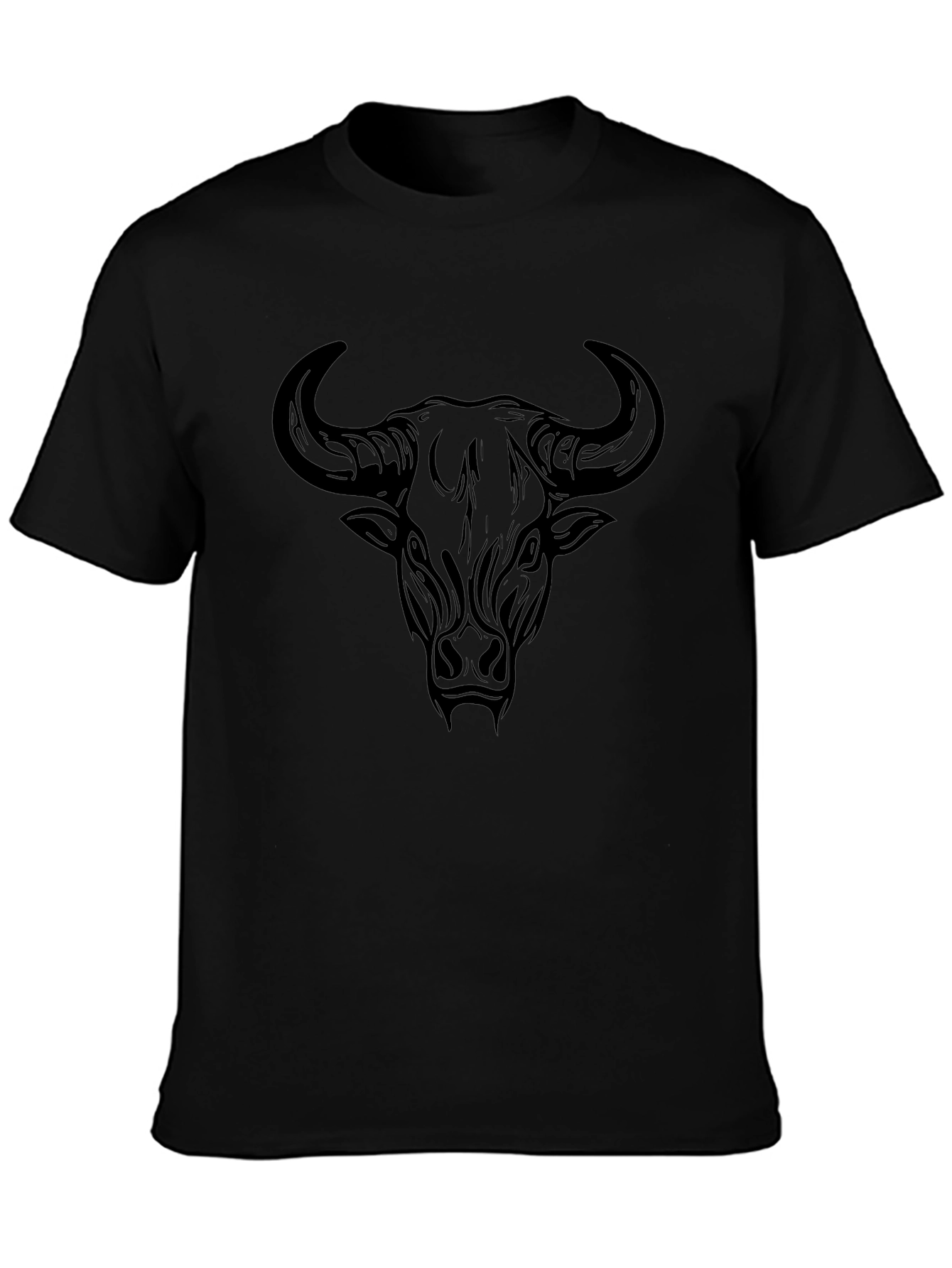 Black Bull Graphic Tee - Mens Crew Neck T-Shirt