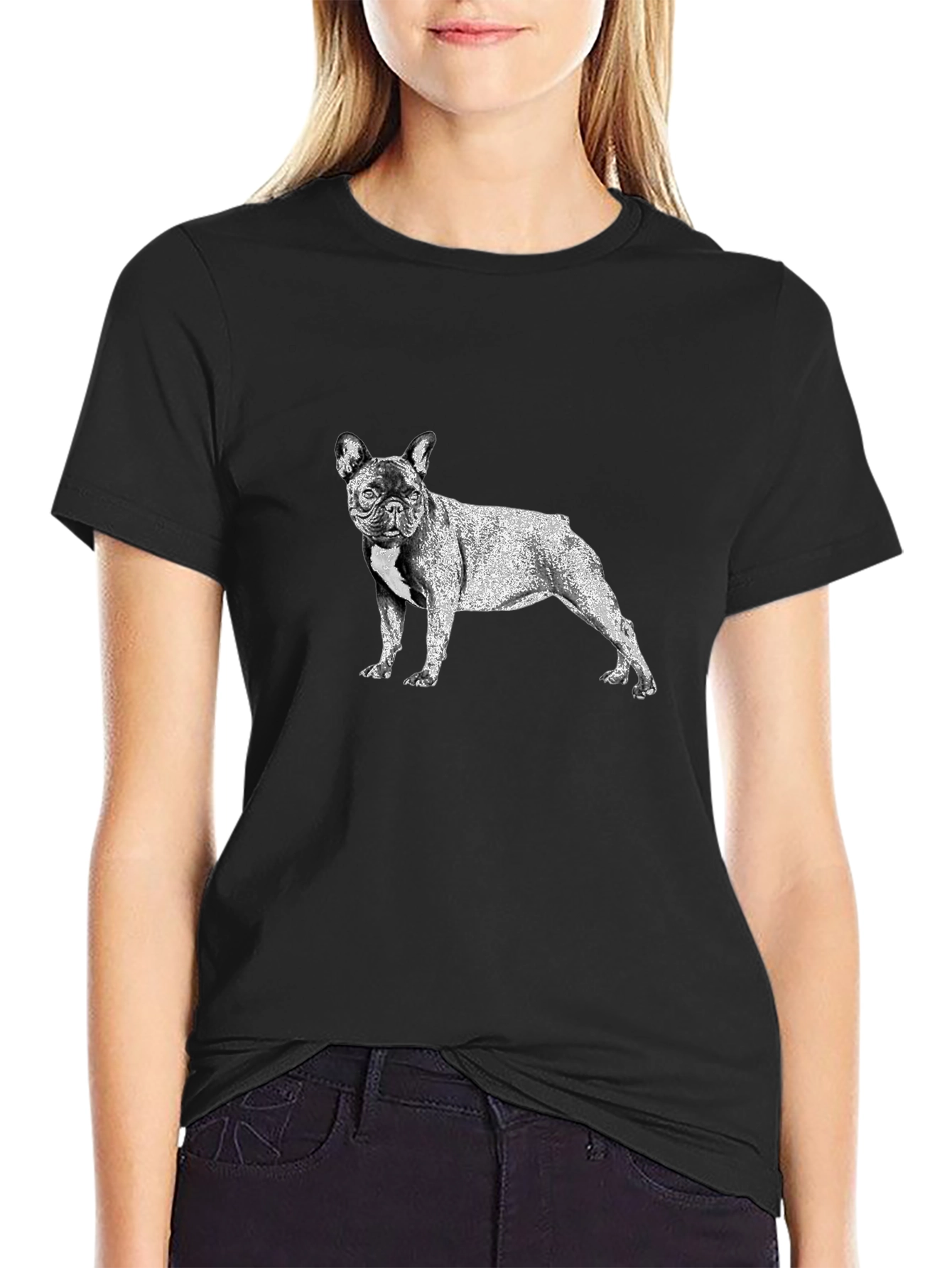 French Bulldog Graphic Tee - Mens Black T-Shirt