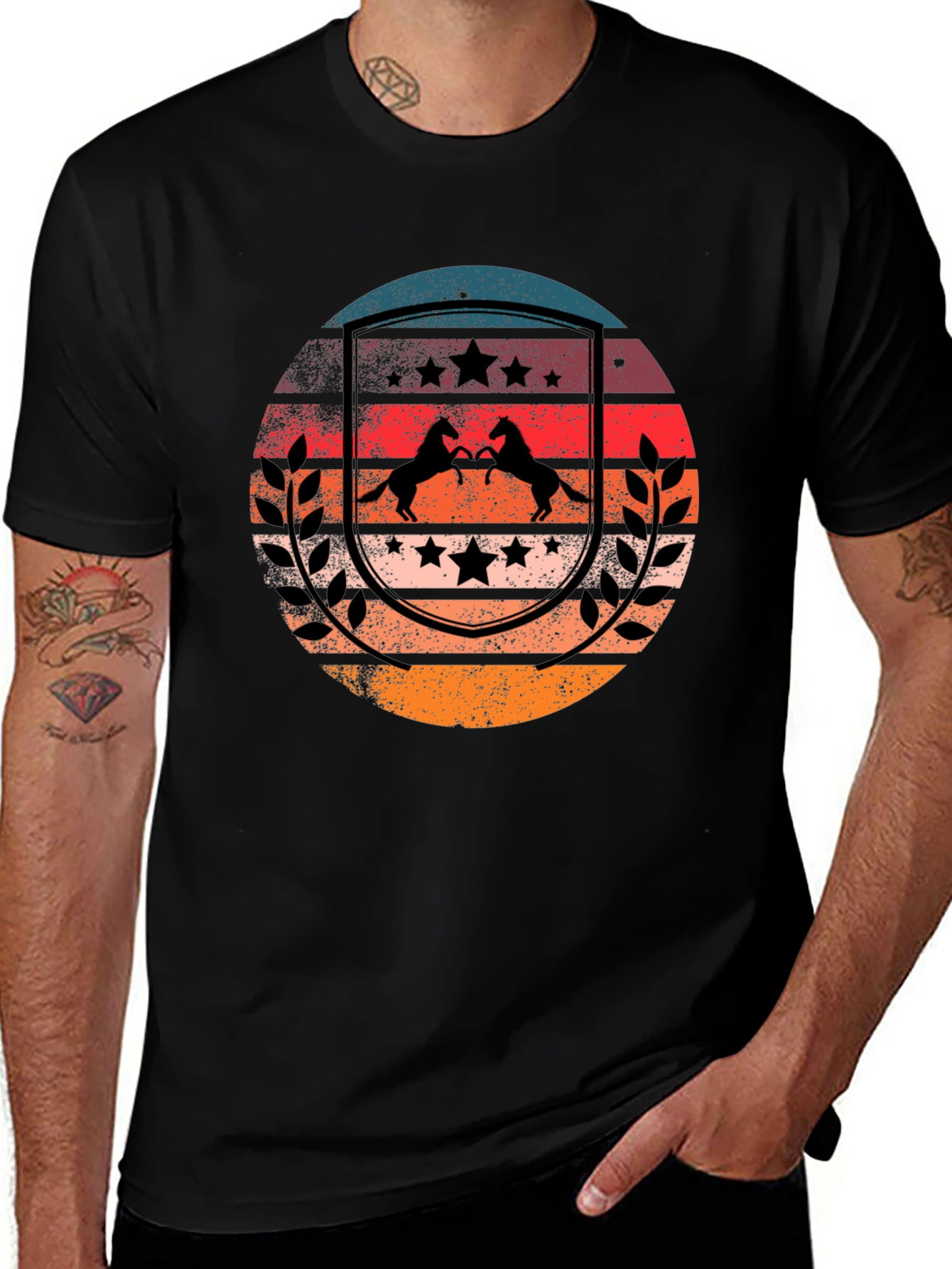 Retro Sunset Horse T-Shirt