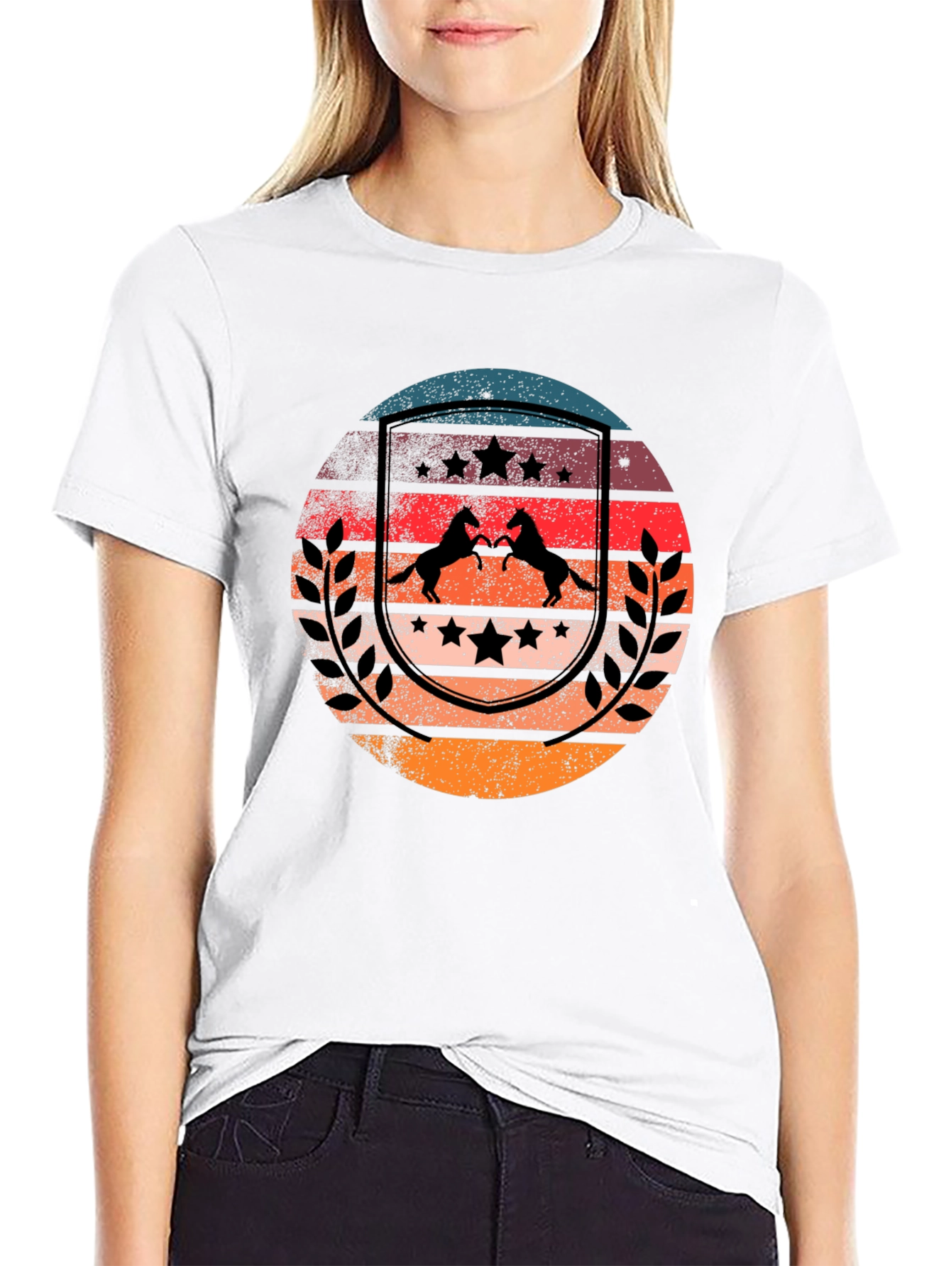 Retro Sunset Horse T-Shirt