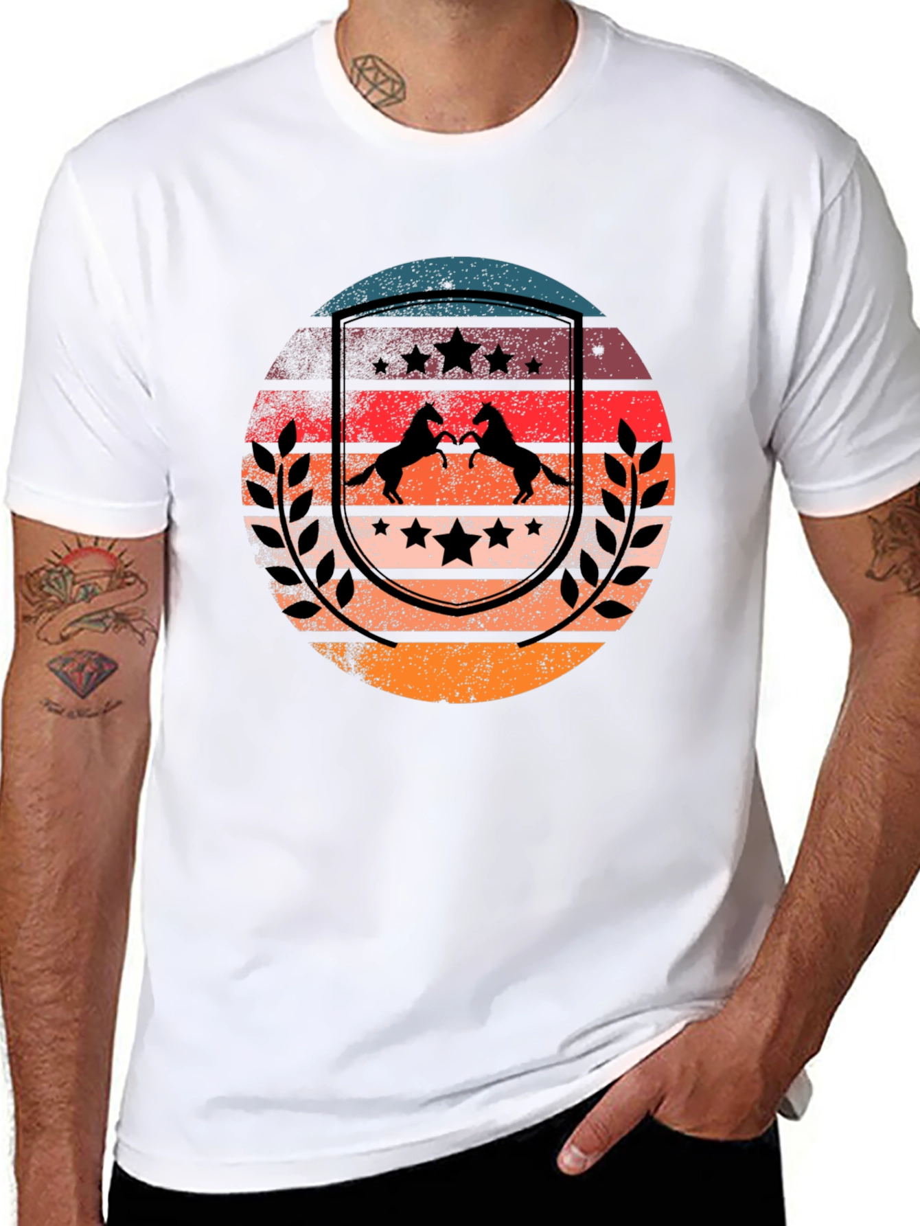 Retro Sunset Horse T-Shirt