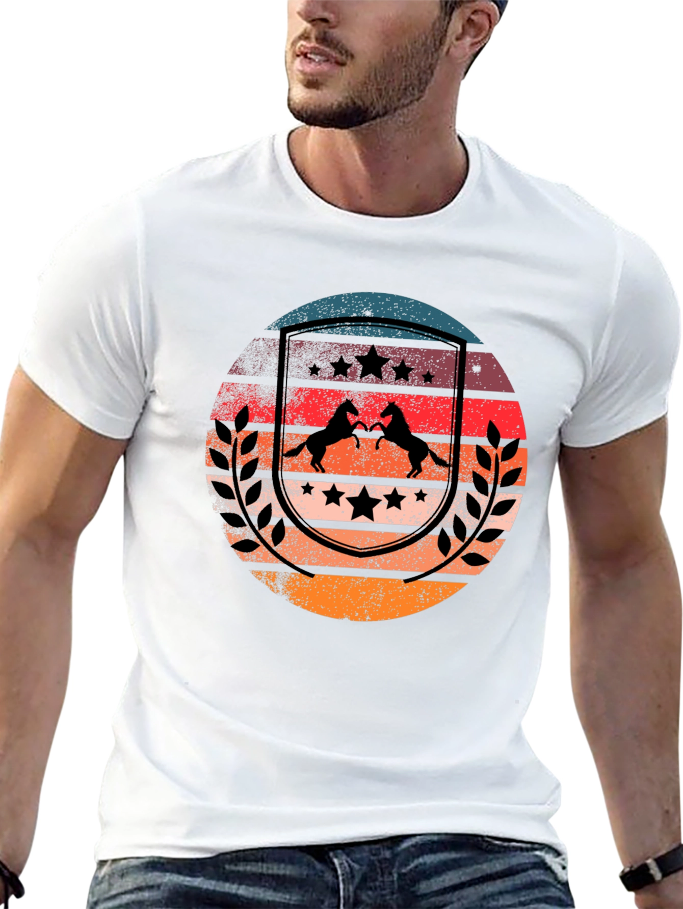 Retro Sunset Horse T-Shirt