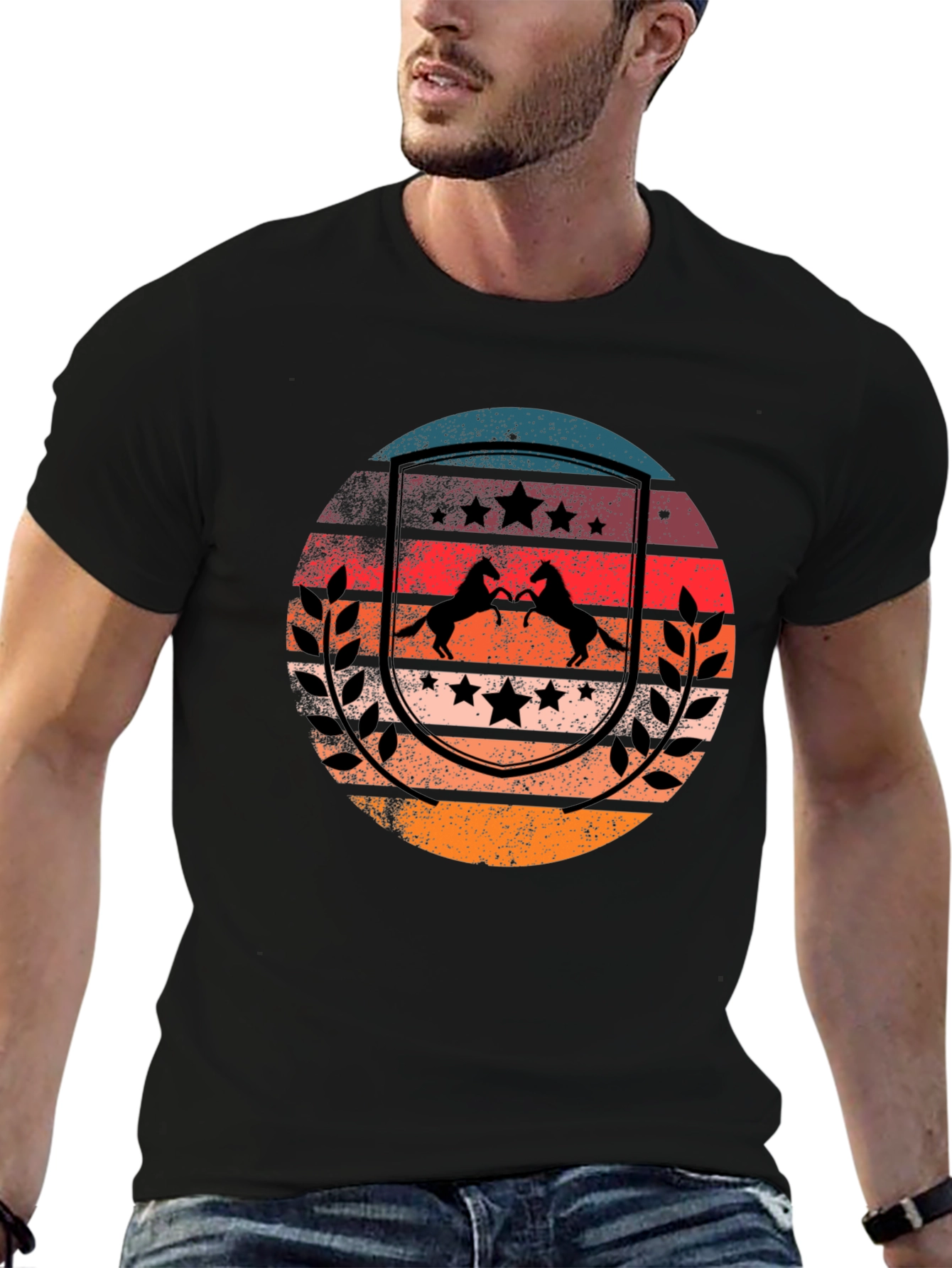 Retro Sunset Horse T-Shirt