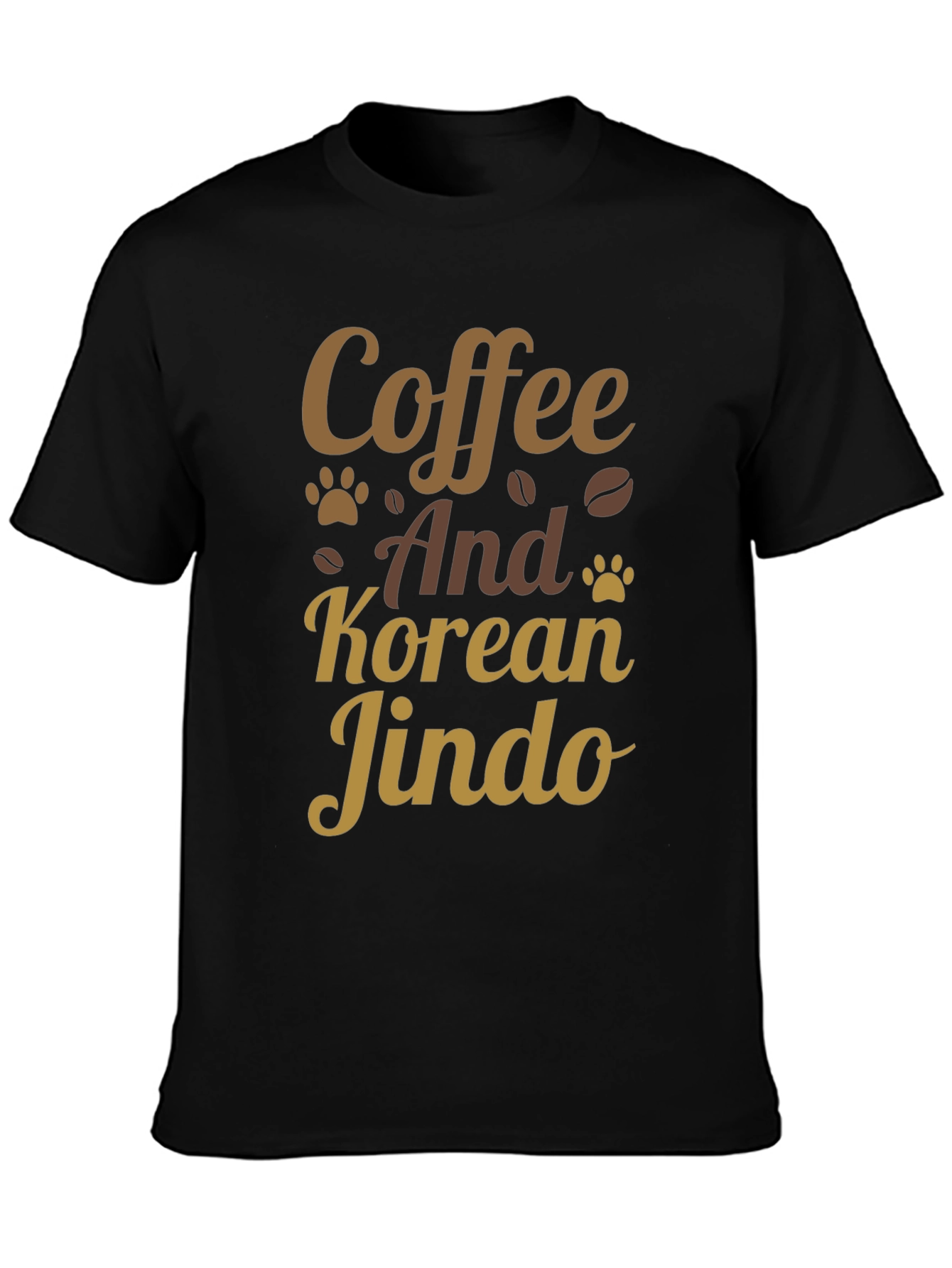 Coffee & Korean Jindo T-Shirt: Dog Lover Tee