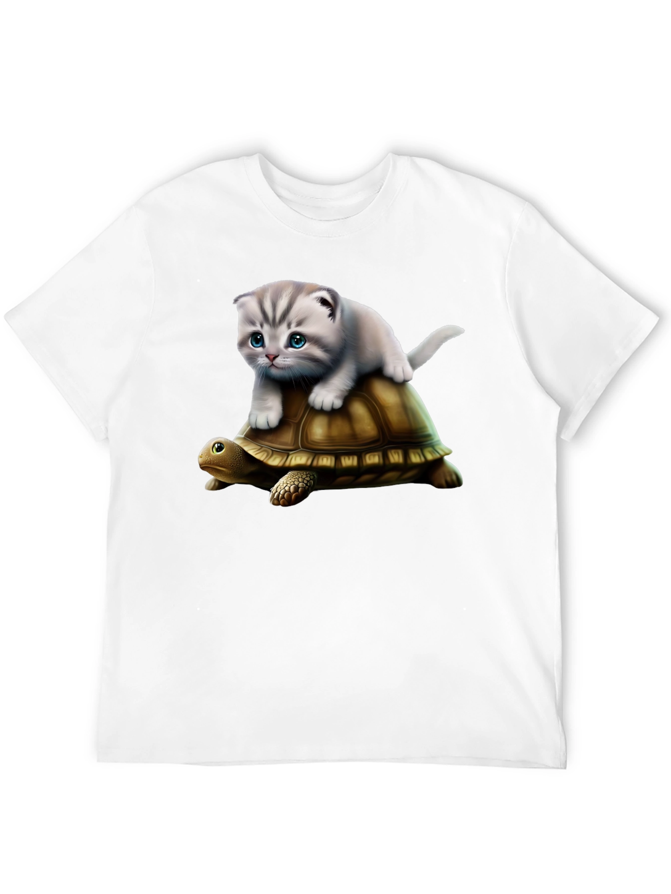 Cat Riding Turtle T-Shirt - Funny Graphic Tee