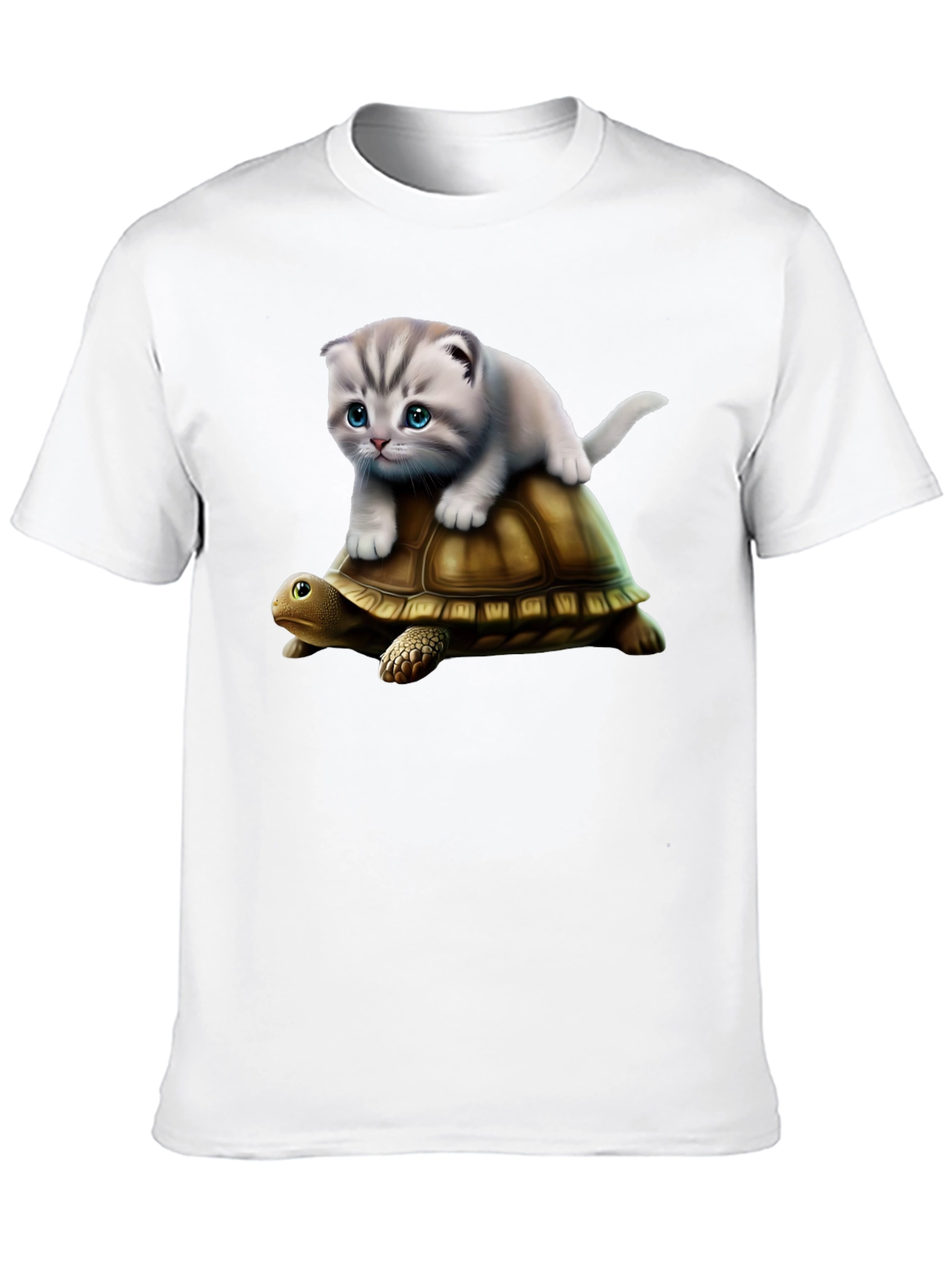 Cat Riding Turtle T-Shirt - Funny Graphic Tee