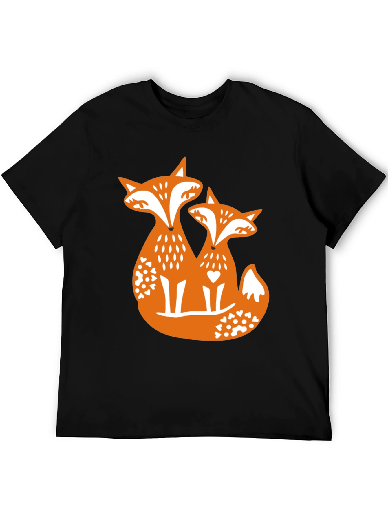 Fox Love Graphic Tee - Black Cotton Blend