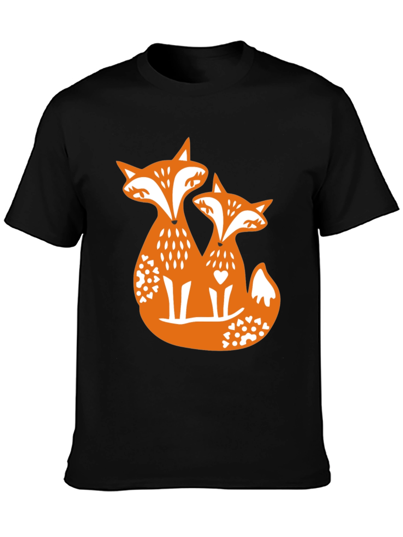 Fox Love Graphic Tee - Black Cotton Blend