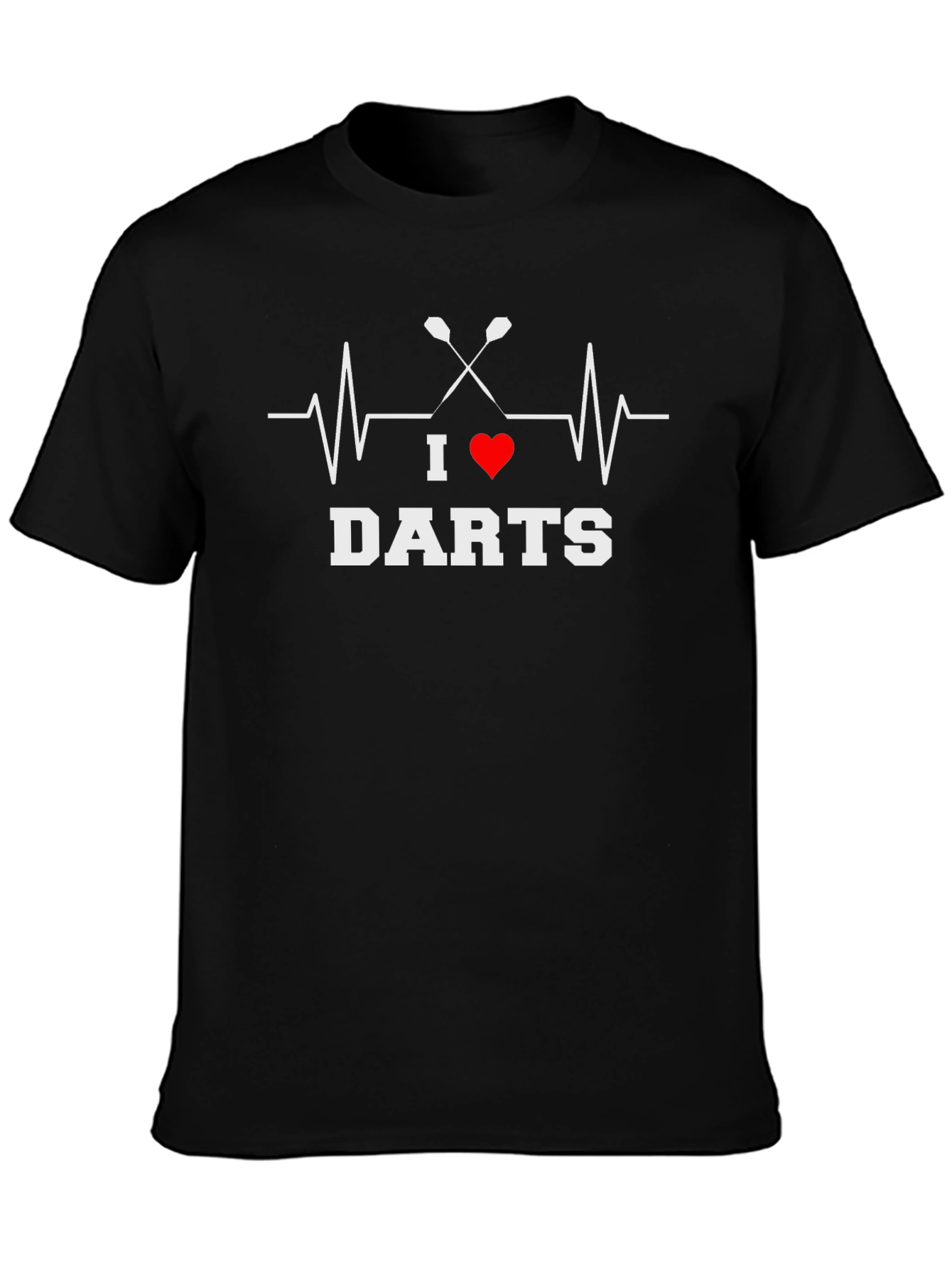 I Heart Darts Black T-Shirt - Game Night