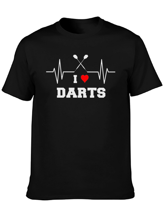 I Heart Darts Black T-Shirt - Game Night