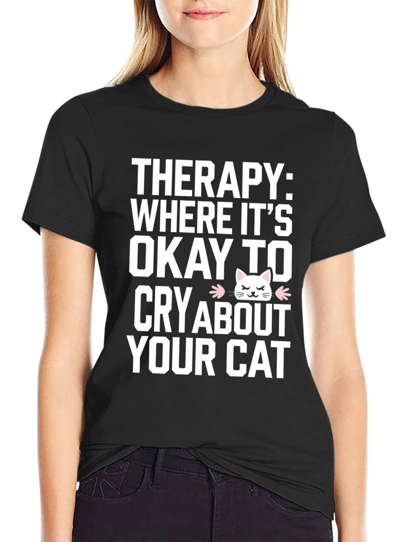 Therapy Cat T-Shirt Funny Cat Lover Tee