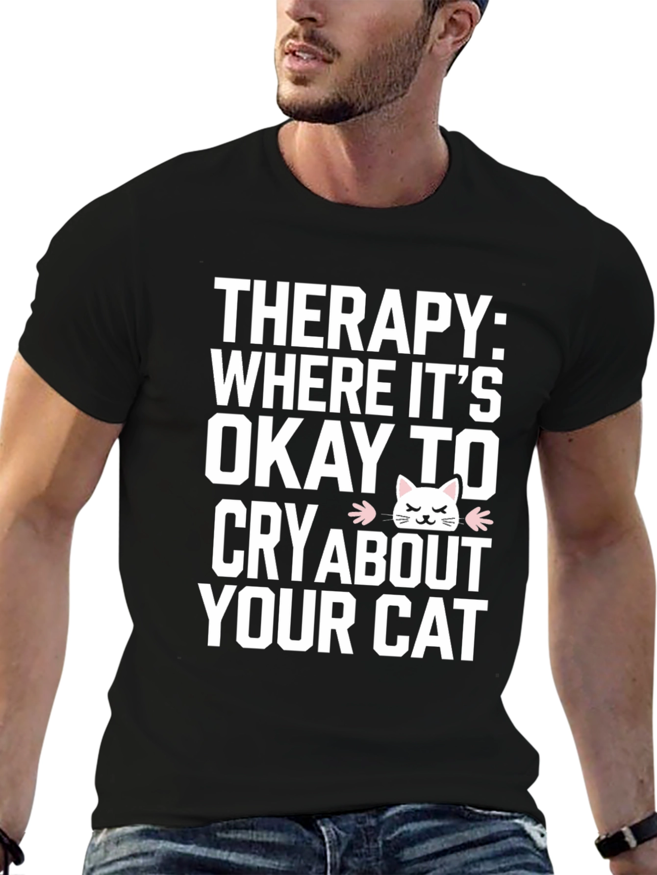 Therapy Cat T-Shirt Funny Cat Lover Tee