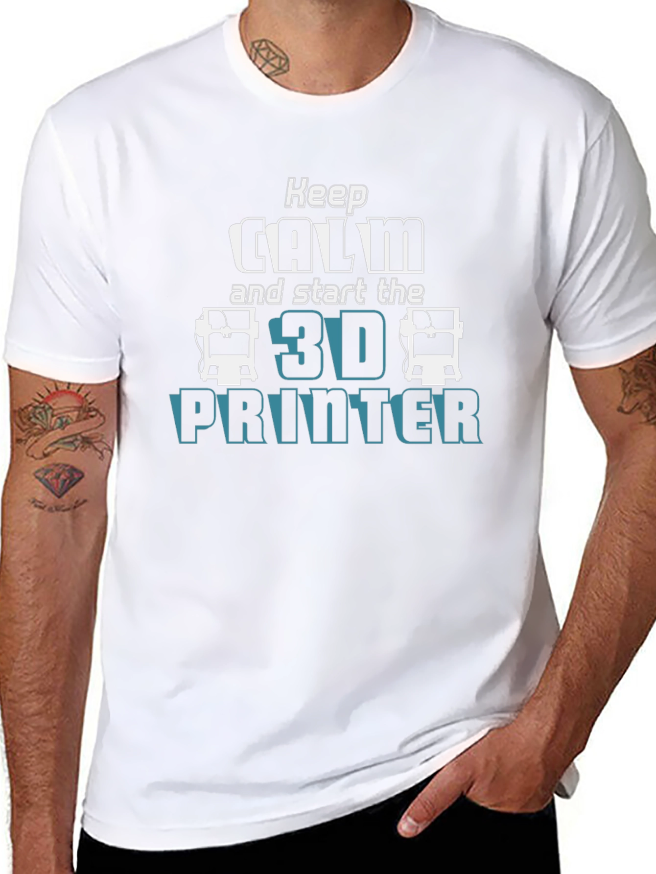 Keep Calm and Start the 3D Printer T-Shirt