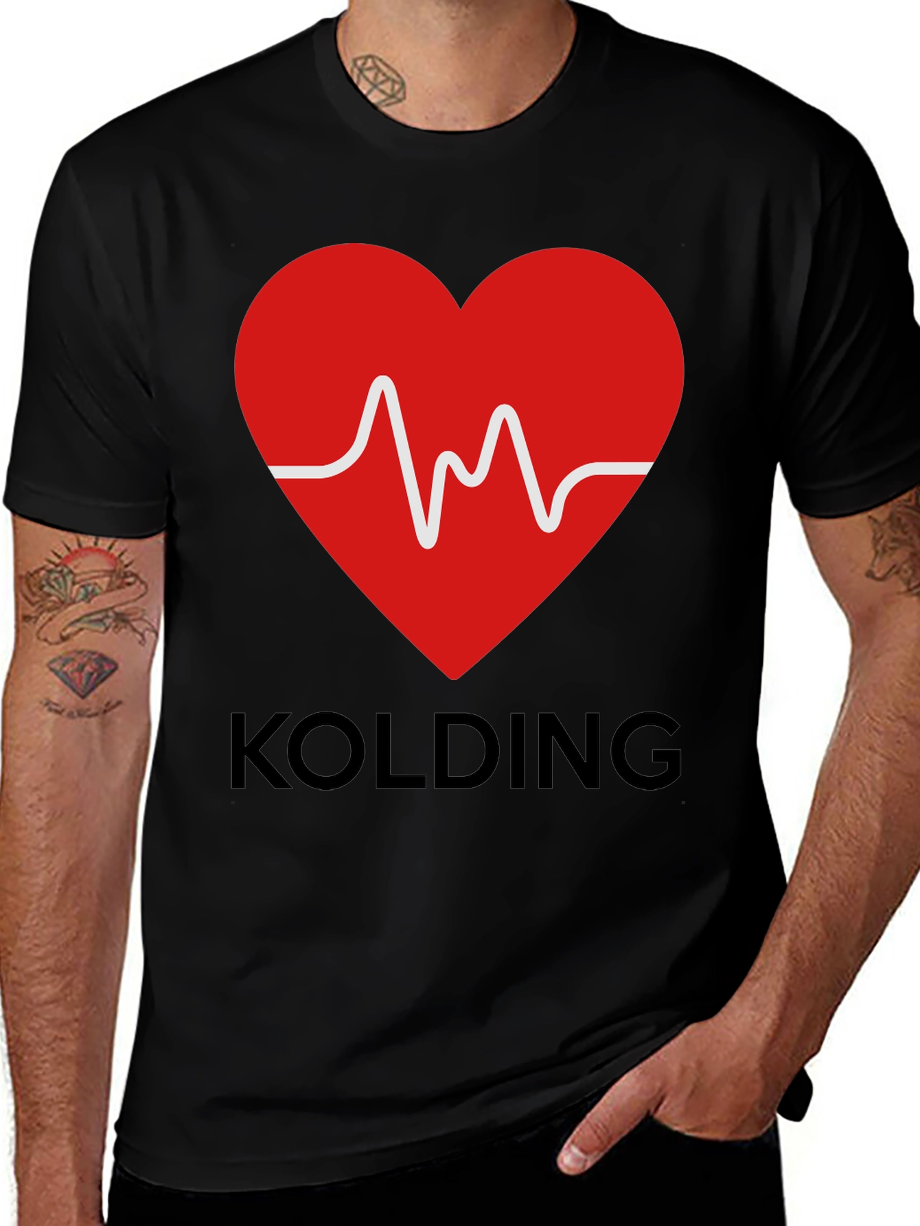 KOLDING Heartbeat Graphic T-Shirt - Stylish & Comfortable