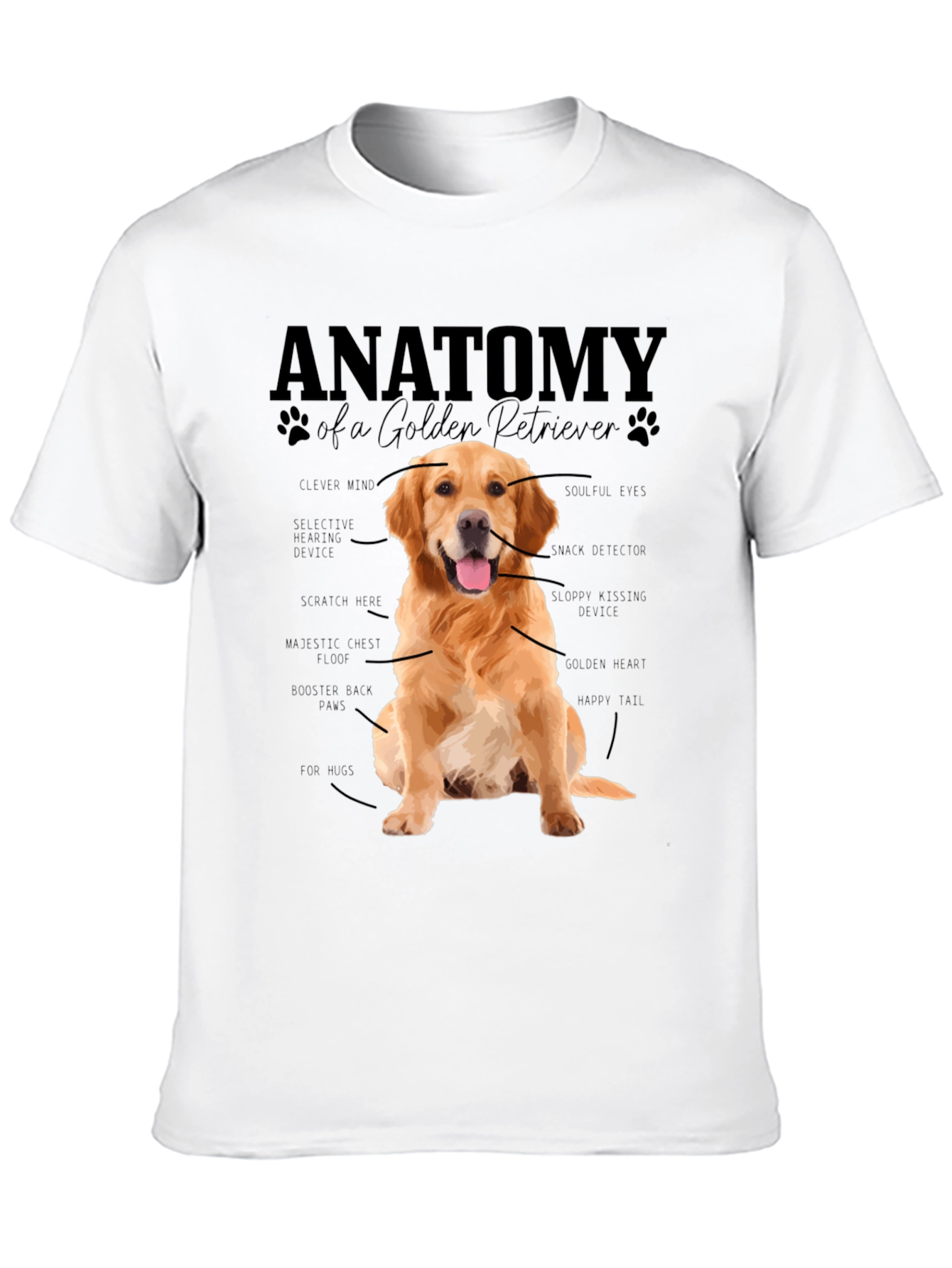 Anatomy of a Golden Retriever T-Shirt