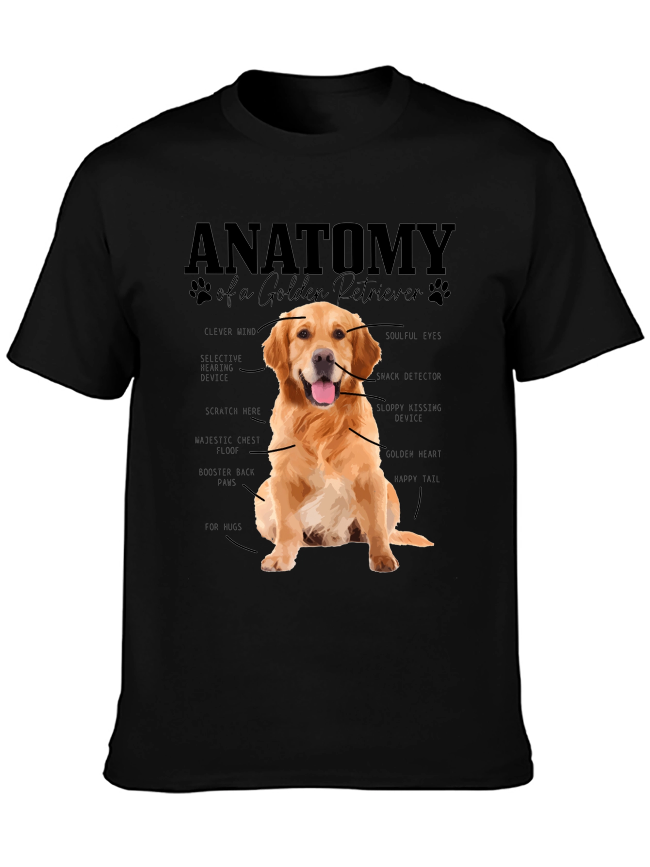Anatomy of a Golden Retriever T-Shirt